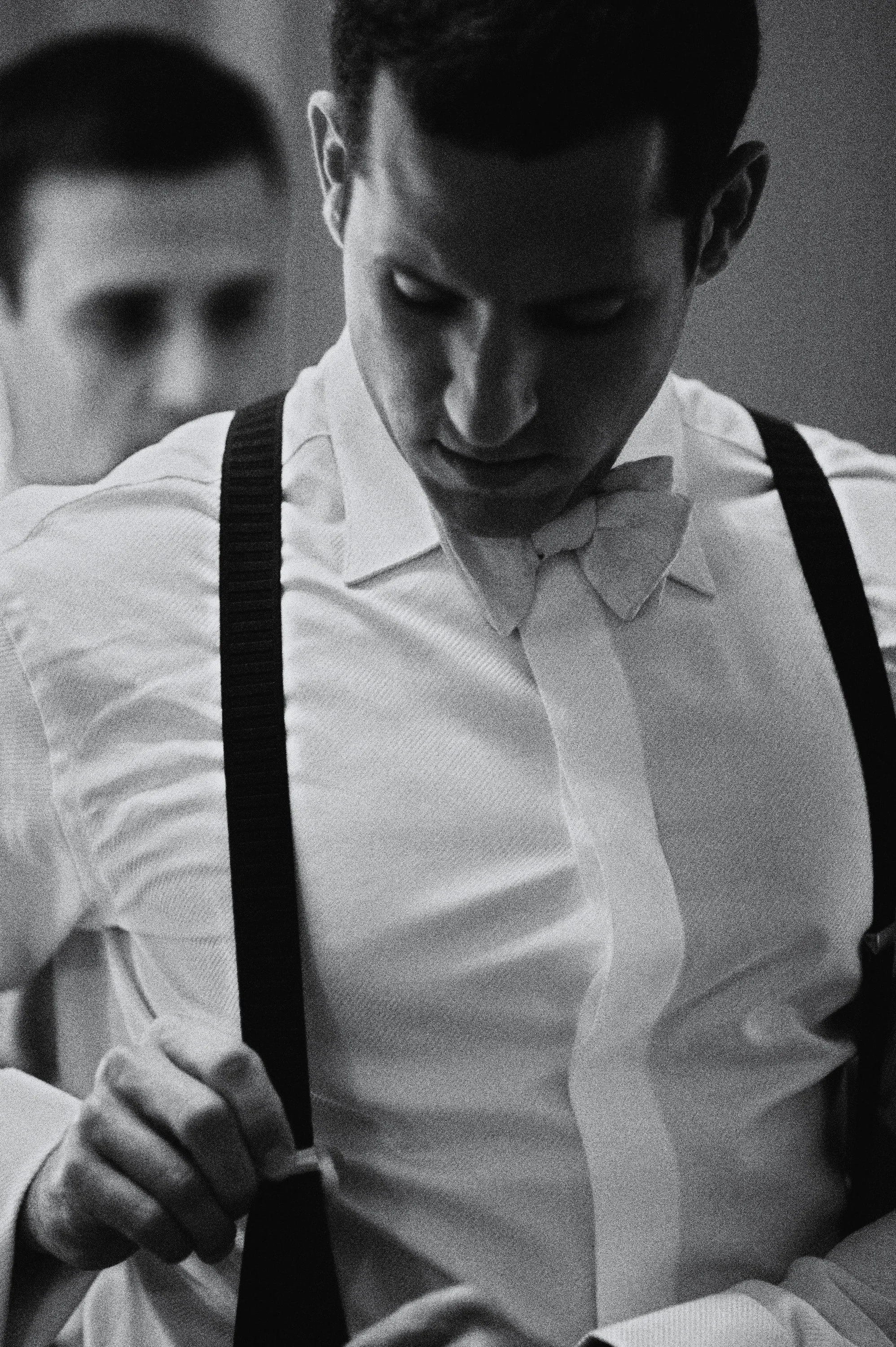 Groom prepares for the wedding day