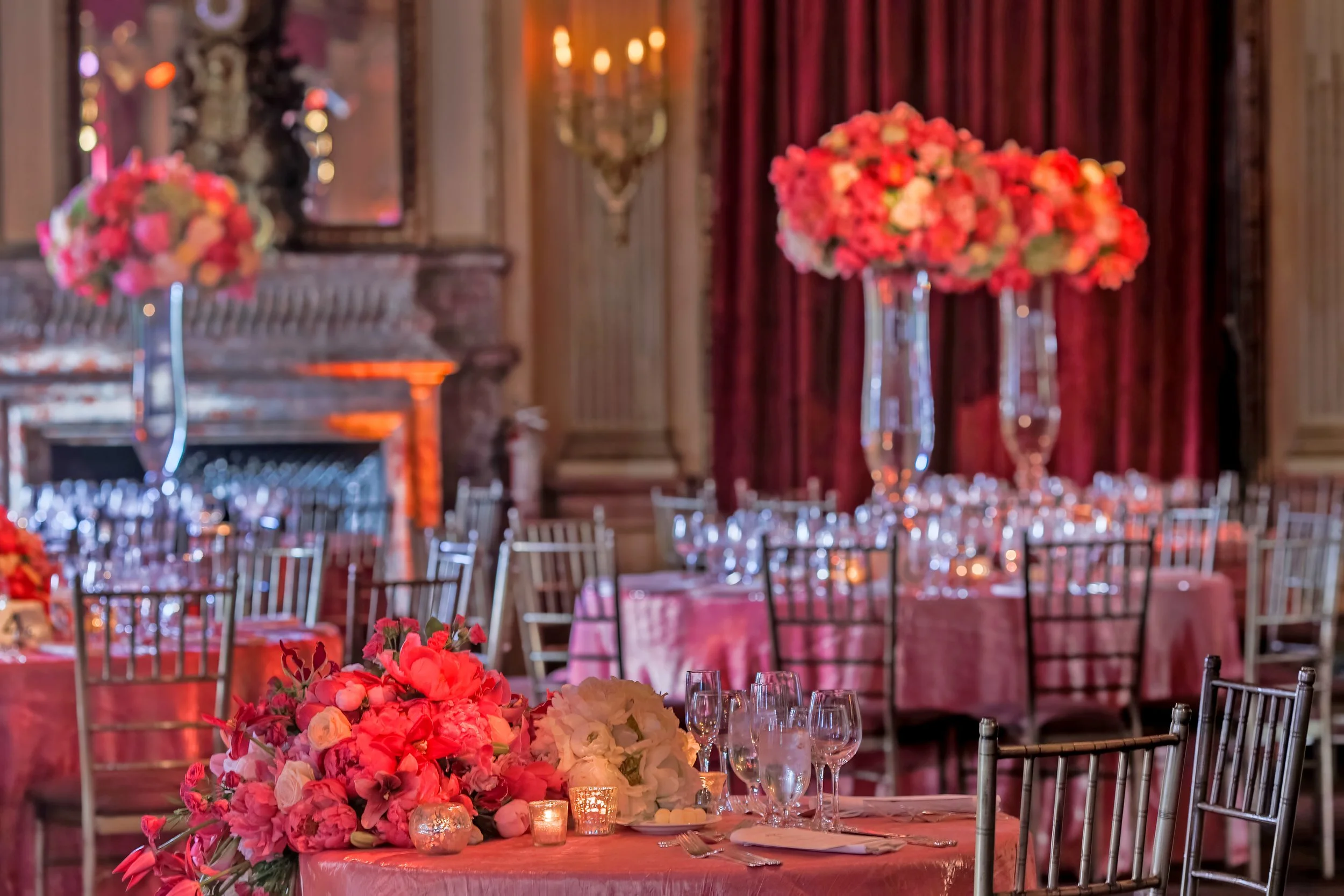 Floral Centerpieces Adorn Metropolitan Club Ballroom
