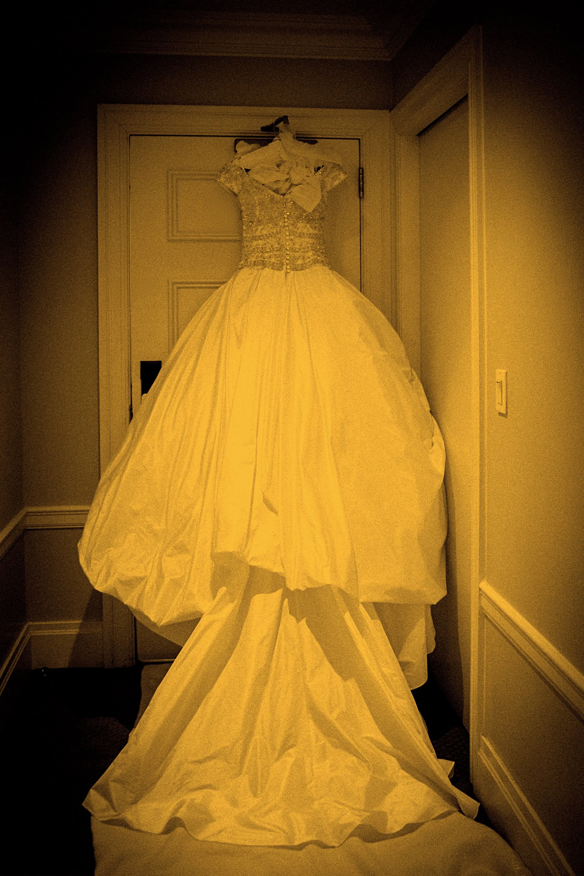 Wedding Gown on Display in Bridal Suite at Metropolitan Club NYC