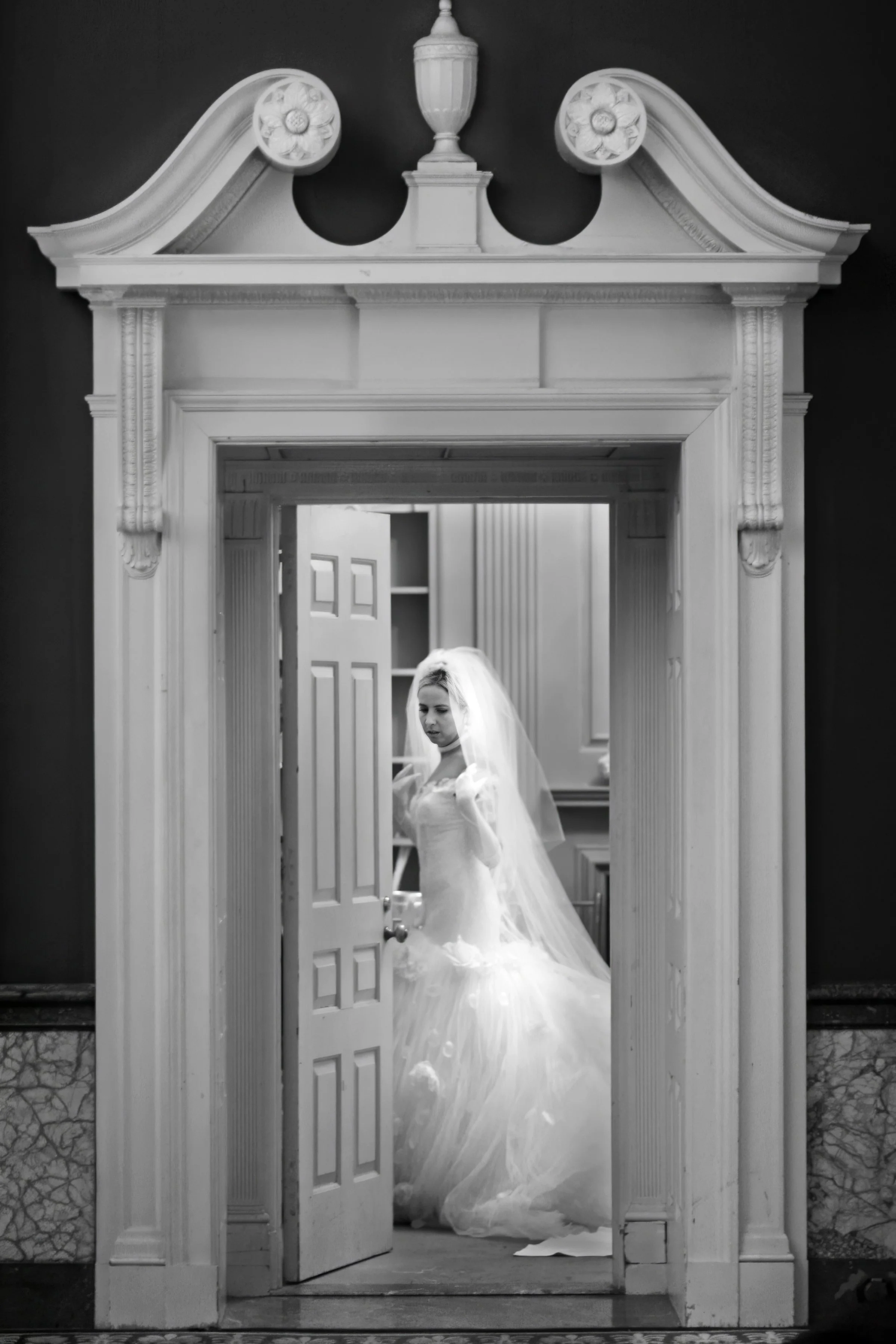 Bride Preparing in Bridal Suite at 48 Wall Street NYC Wedding