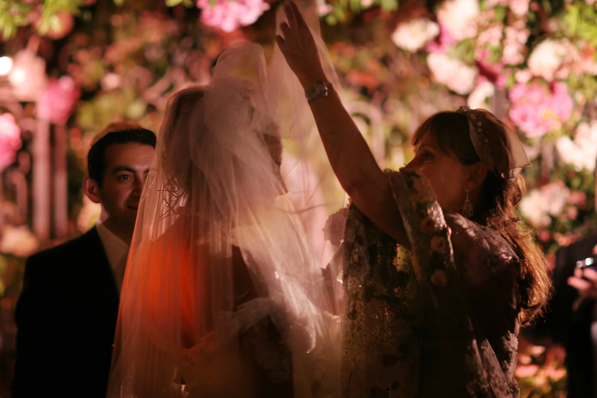 Bride's Mother Lifts Veil at 48 Wall Street Wedding Ceremony NYC