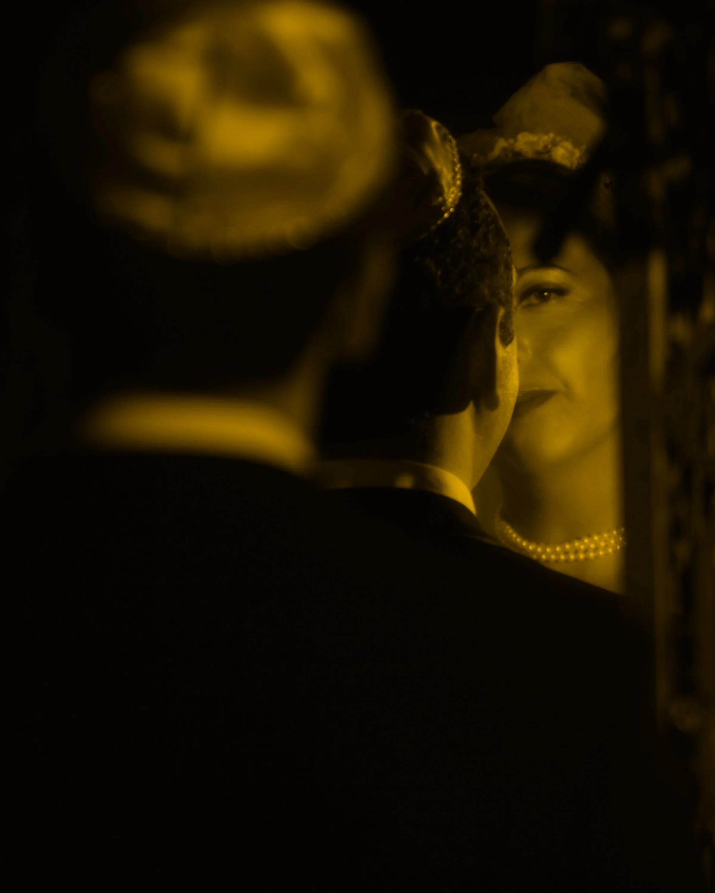 Bride Absorbs Groom's Vows 48 Wall Street Wedding NYC