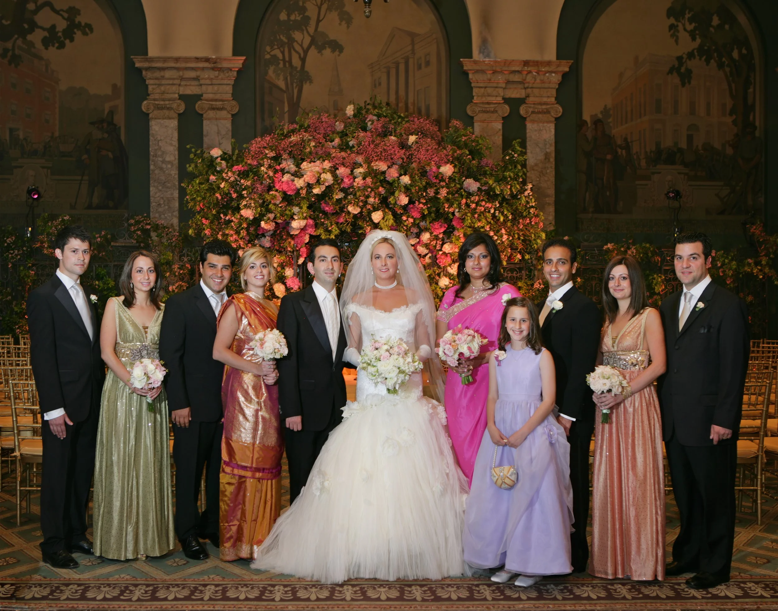 Wedding Party Group Photo 48 Wall Street NYC