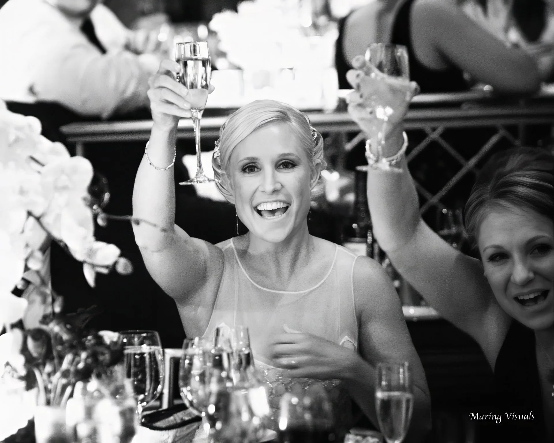 Bride Reacts to Wedding Toasts at Rainbow Room NYC