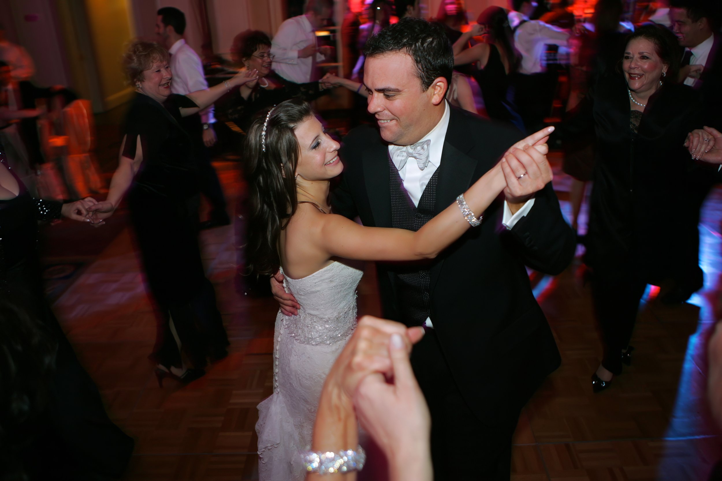 Bride and Groom Dancing in the Yale Club NYC Ballroom