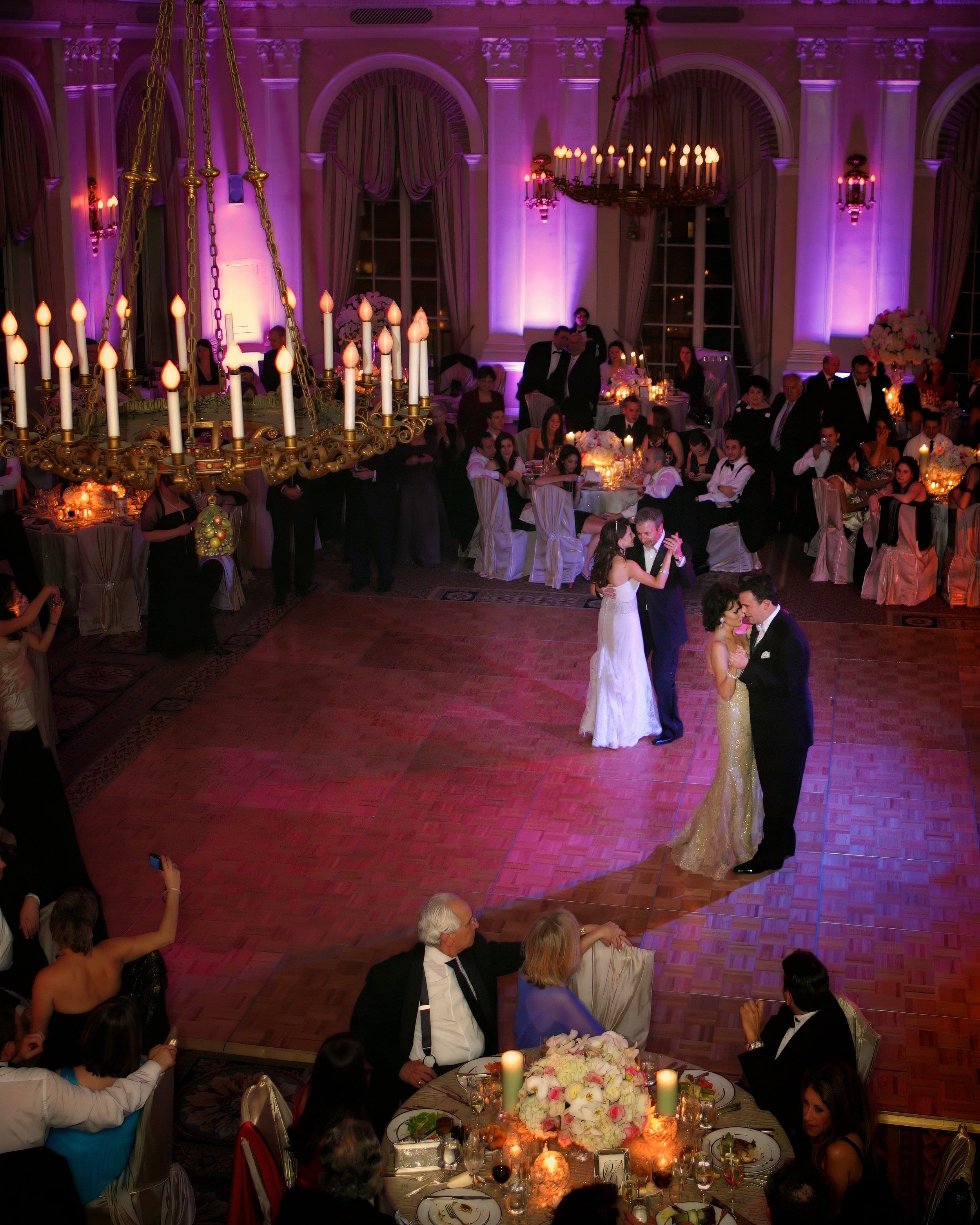 Parent Dances from Balcony View at Yale Club NYC Wedding