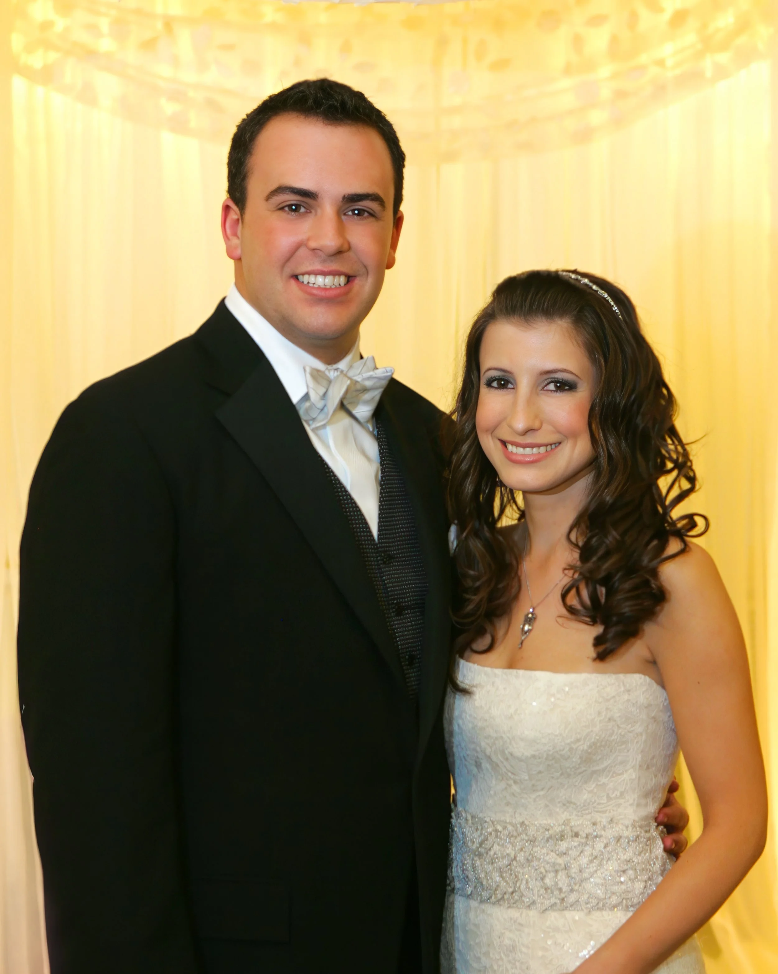 Classic Couple Portrait in Front of Chuppah at Yale Club NYC