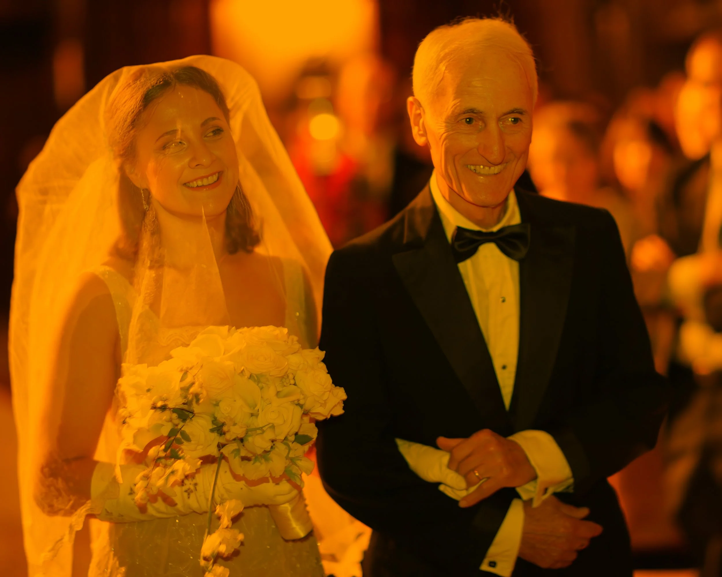 Father Walks Bride Down the Aisle