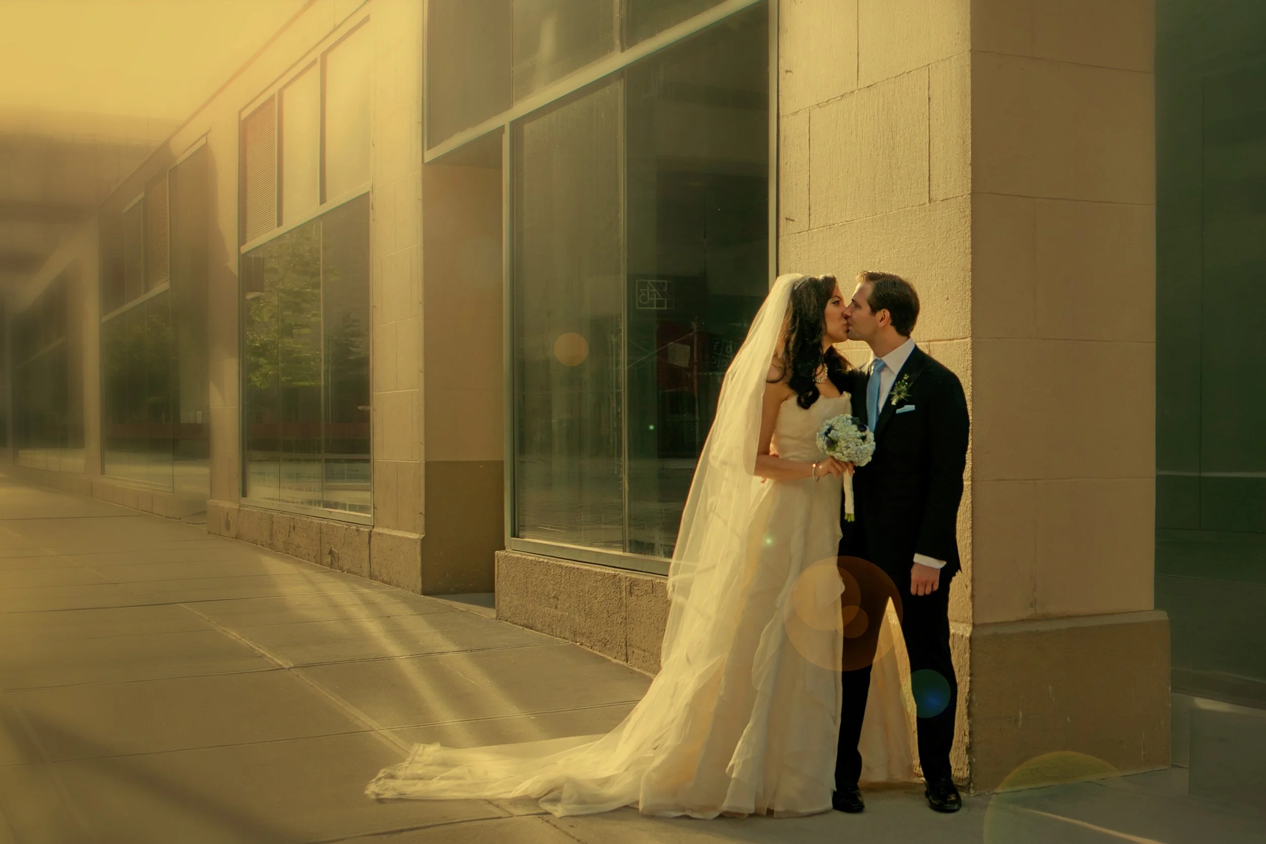 Romantic Street Portraits Near Tribeca Rooftop NYC