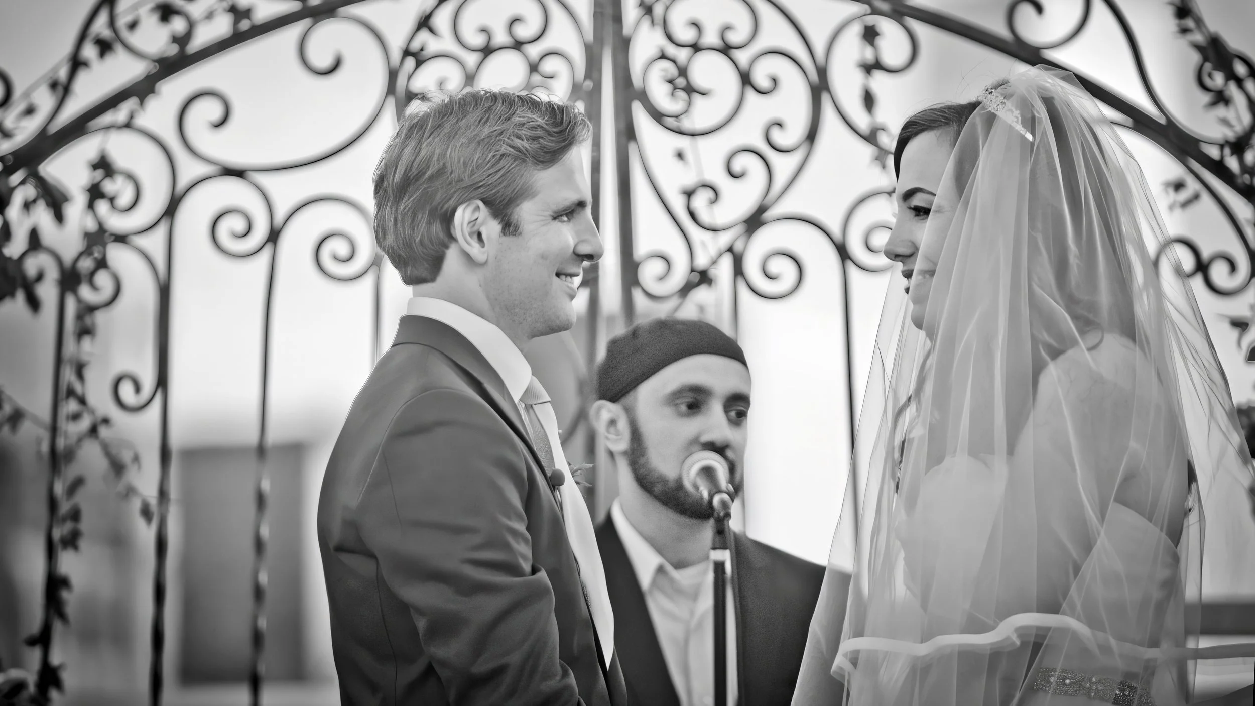 Wedding Vows on Rooftop Terrace at Tribeca Rooftop