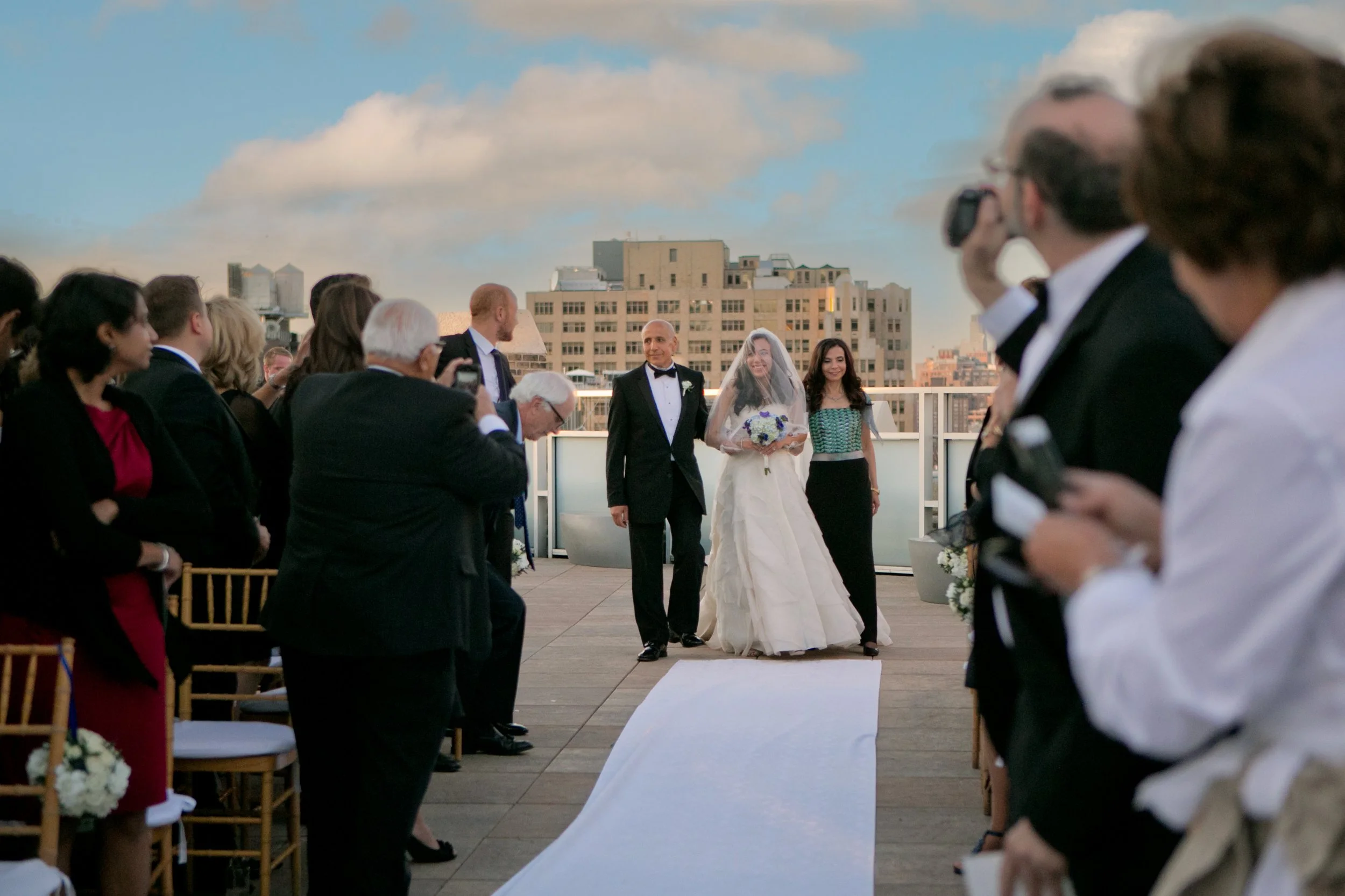Wedding Ceremony Processional at Tribeca Rooftop NYC
