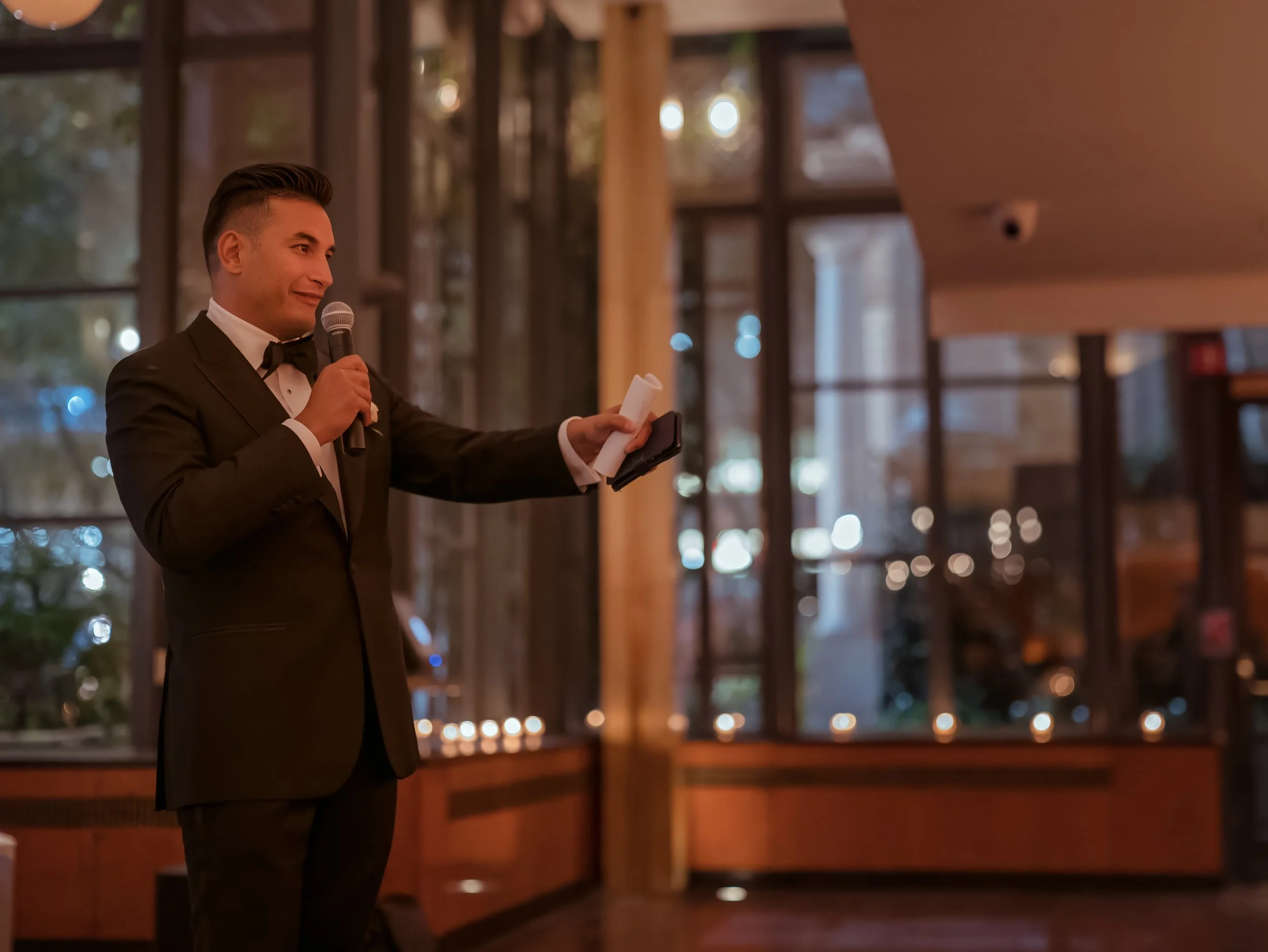 Best Man Toast at Bryant Park Grill Wedding Reception Midtown Manhattan