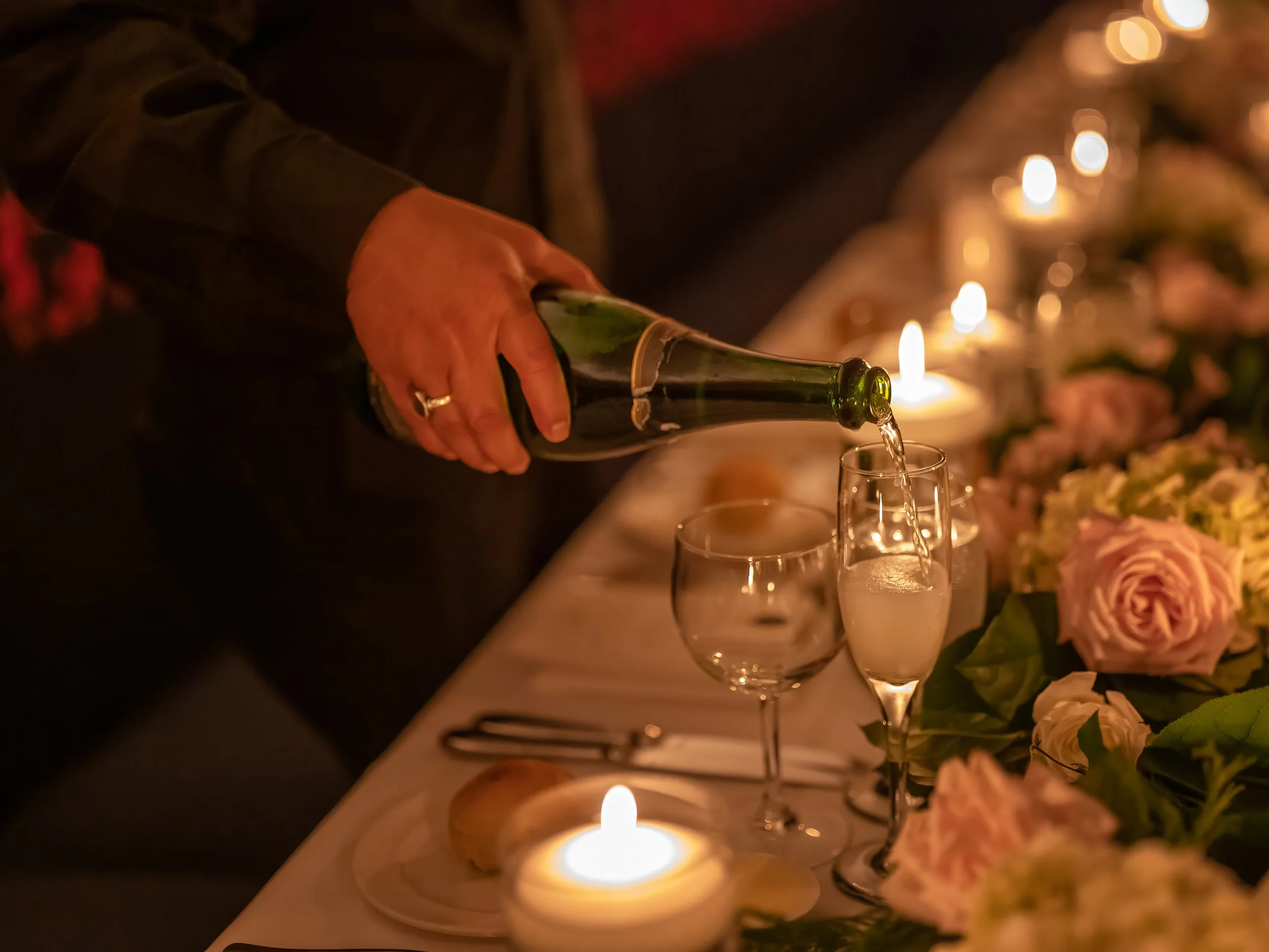 Champagne Service at Bryant Park Grill Wedding Reception NYC