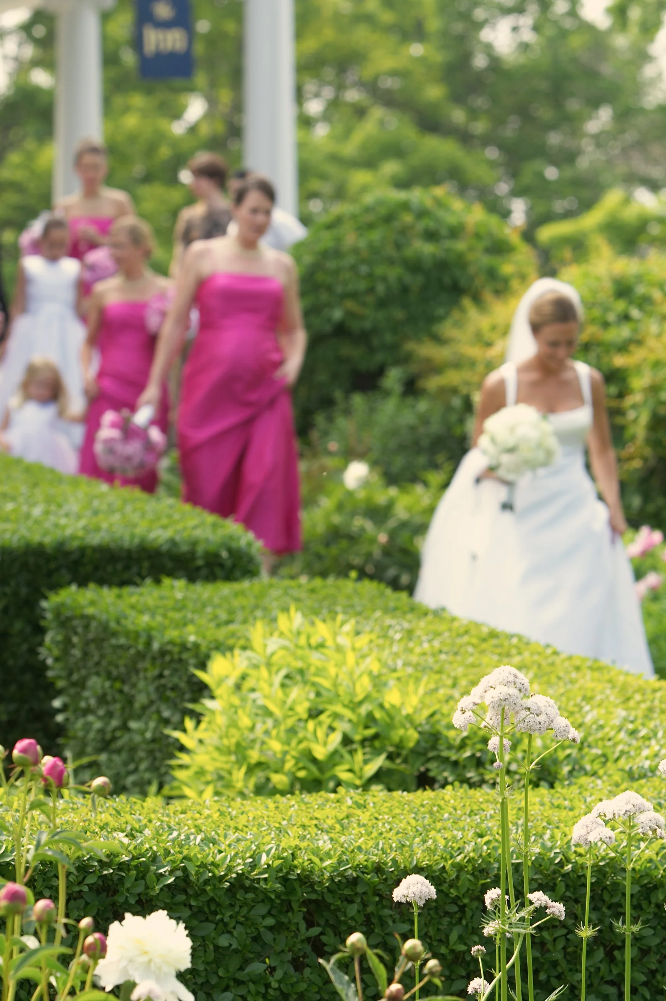 Bride Walking Grounds at Inn at Mystic Wedding