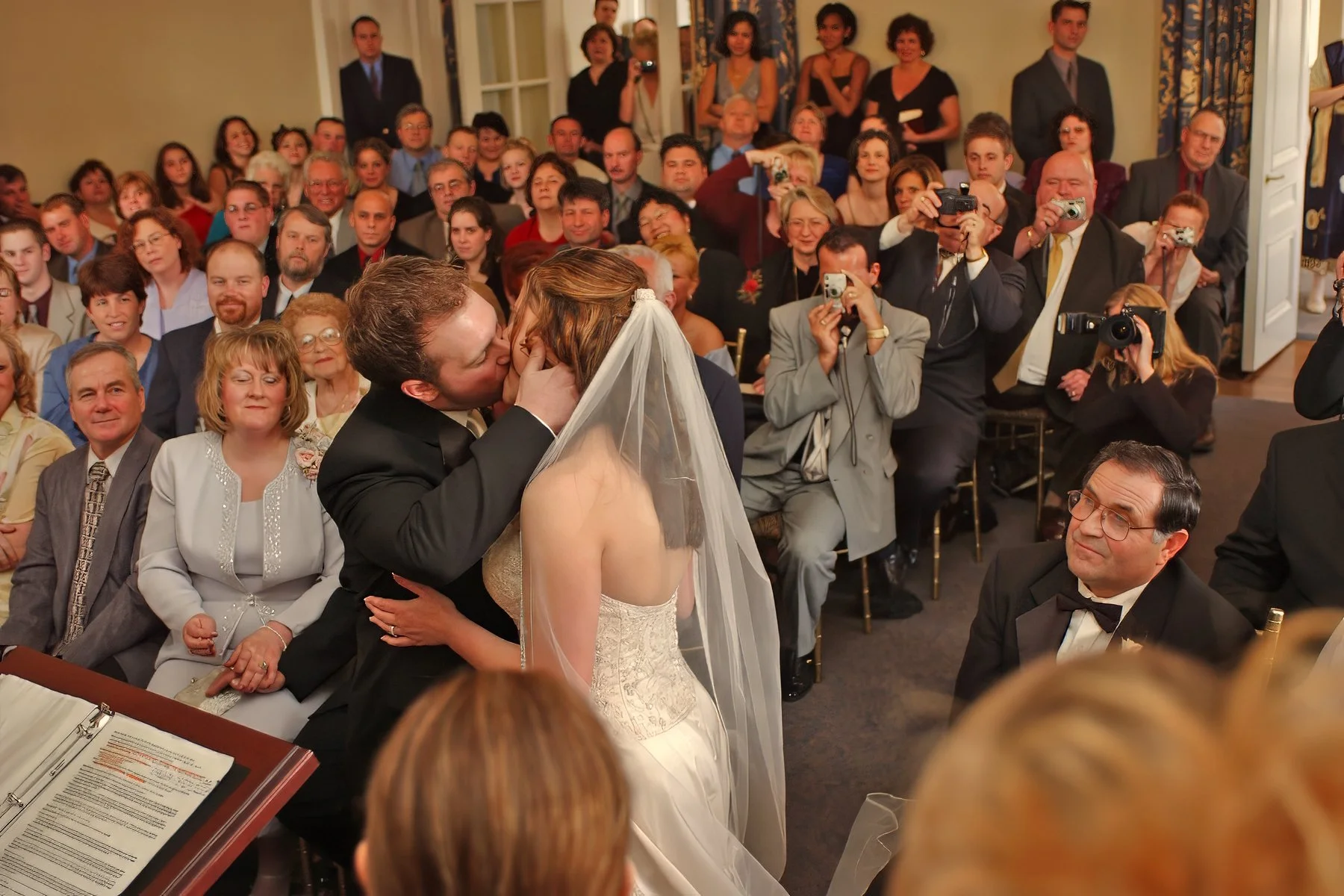 Ceremony Kiss – Wadsworth Mansion Wedding Vows Moment