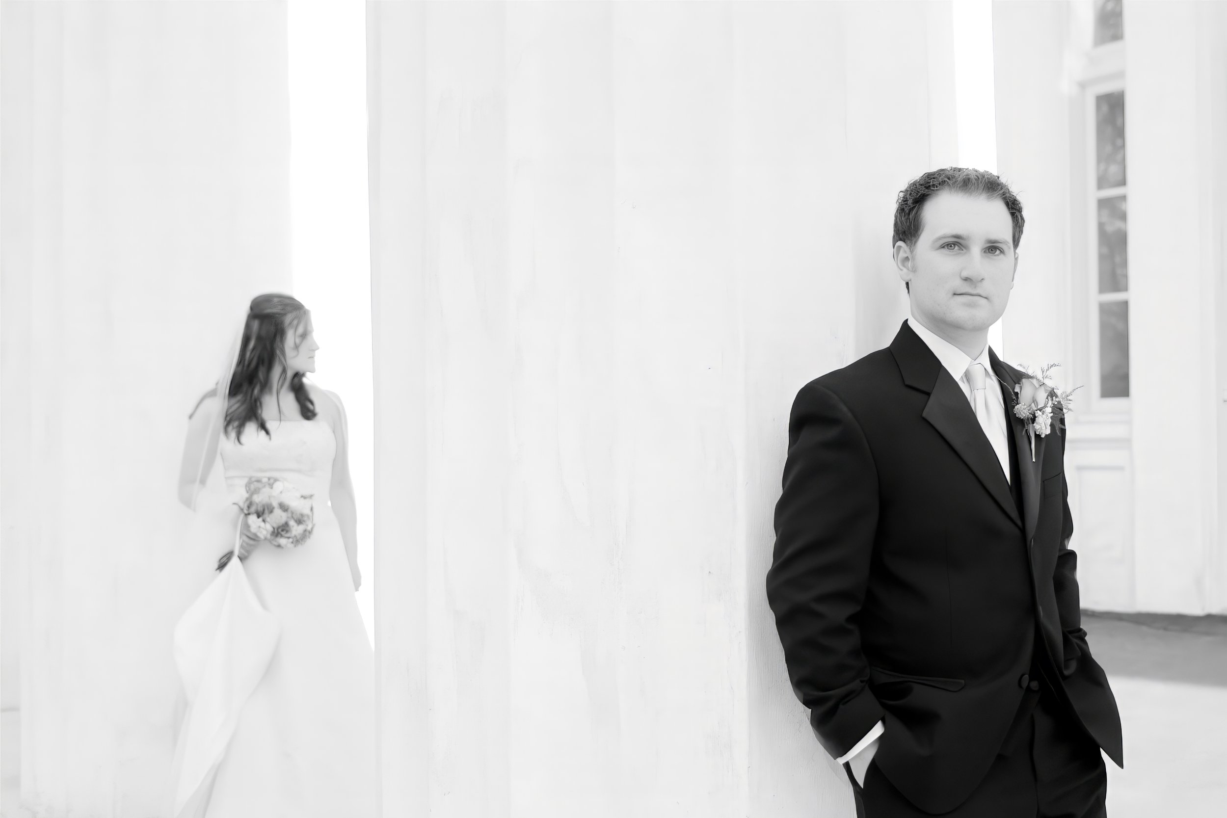 Fine Art Black & White Portrait – Wadsworth Mansion Columns