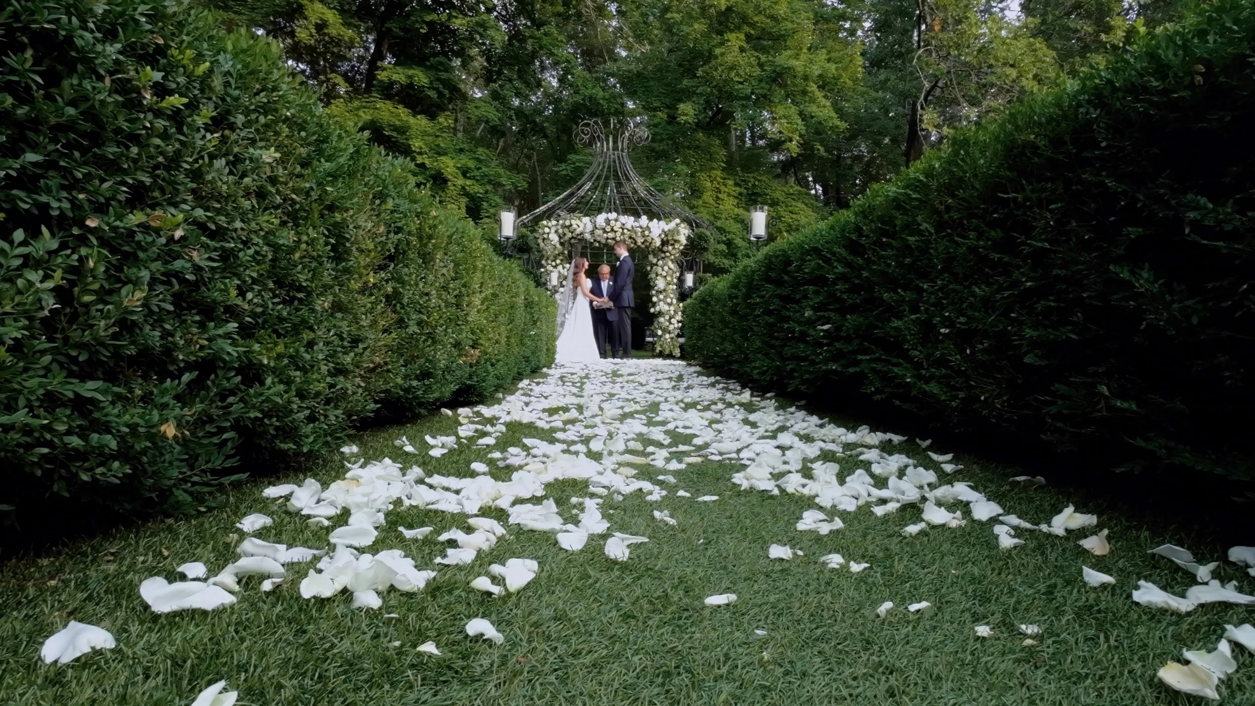 Center Aisle Ceremony View at Lord Thompson Manor