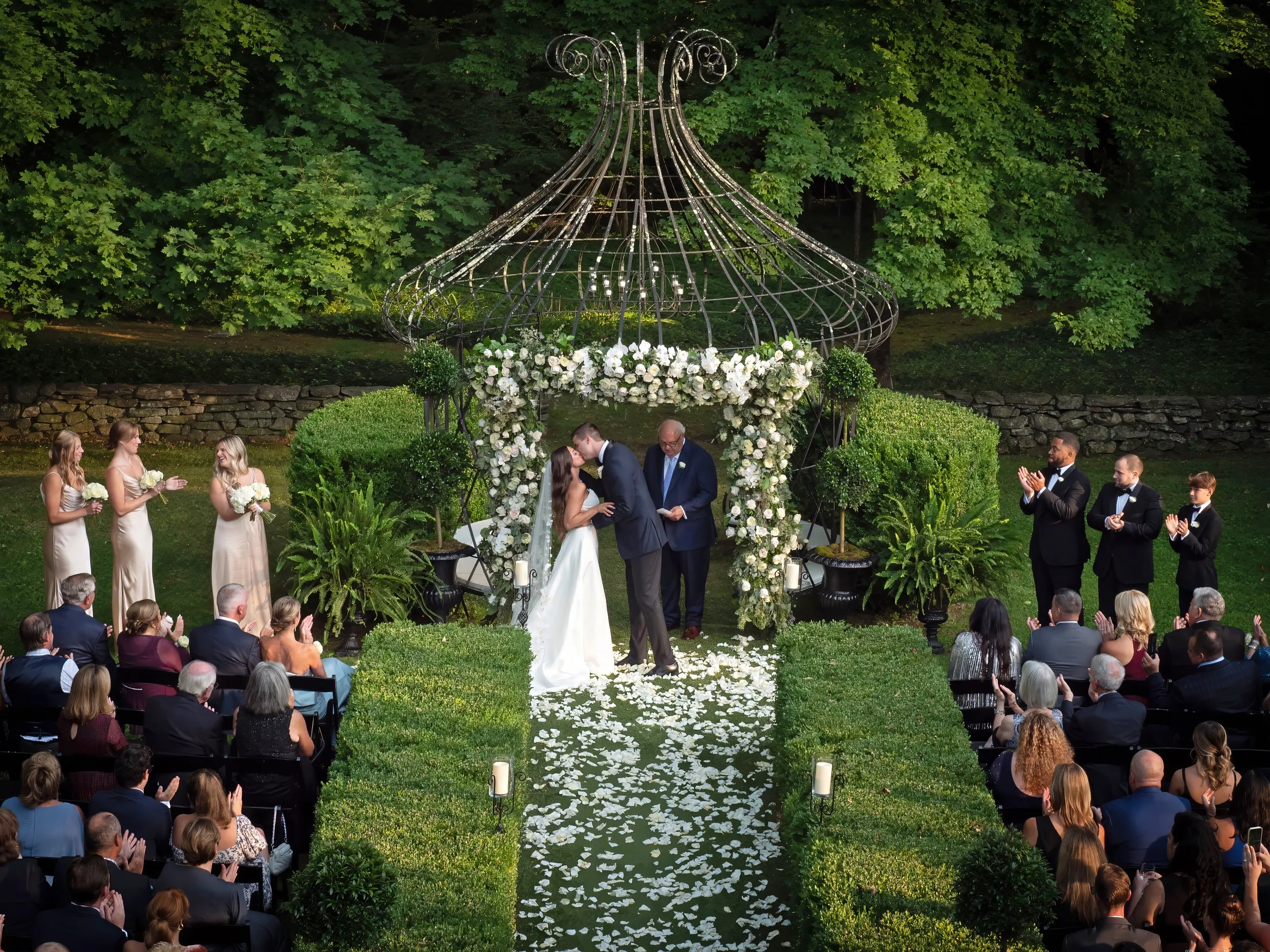 Wide Angle Ceremony View at Lord Thompson Manor