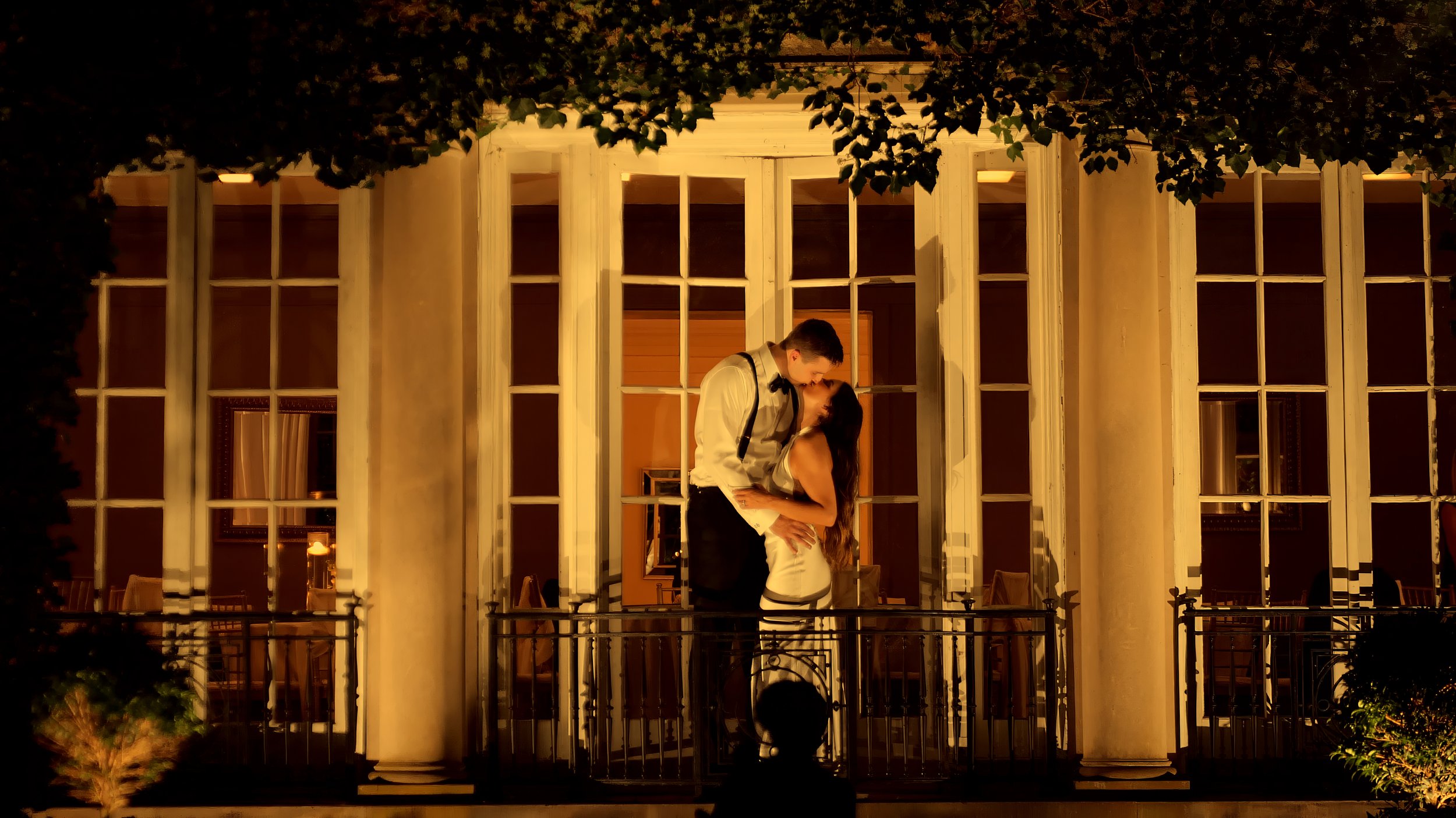 Side Terrace Romantic Moment at Lord Thompson Manor
