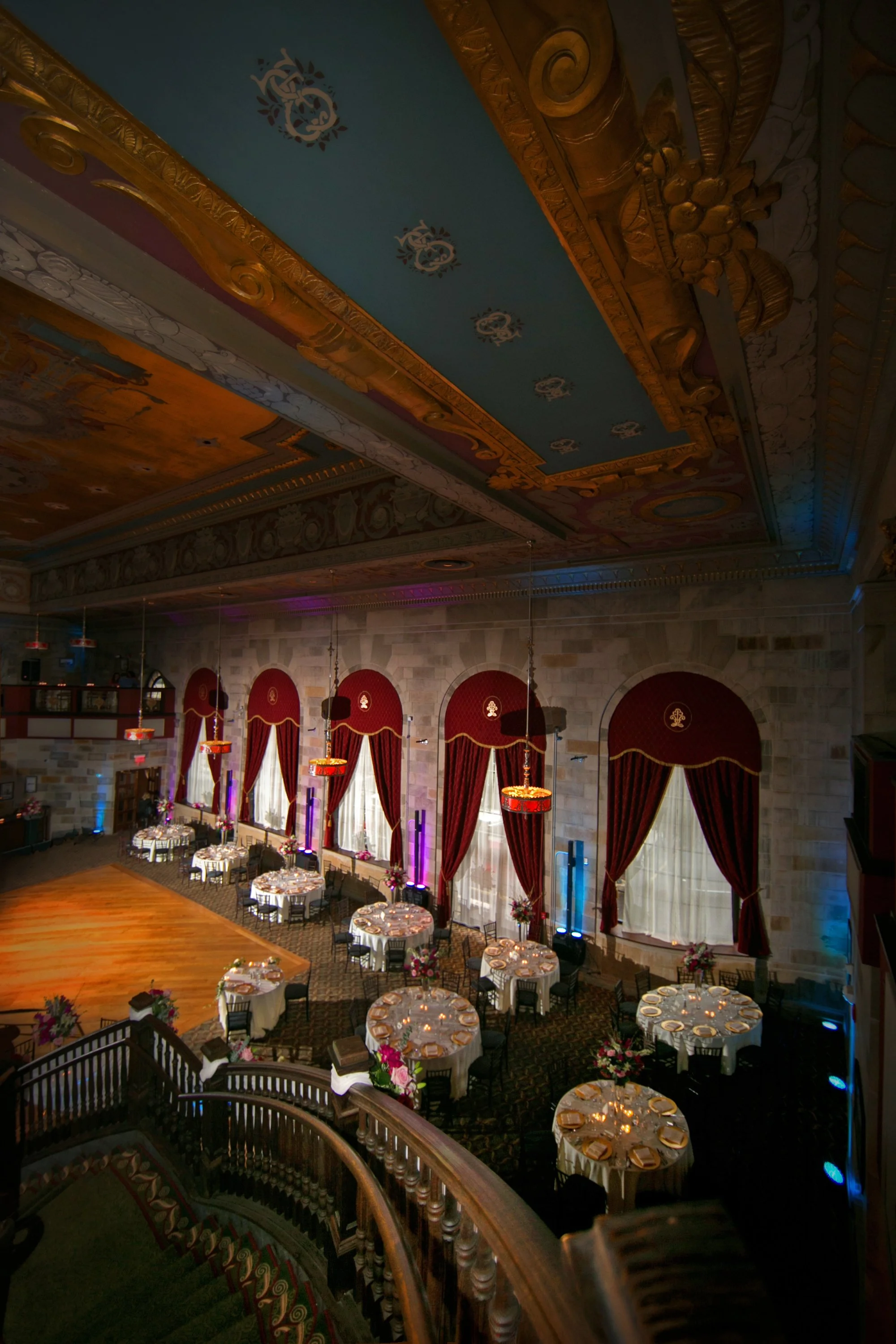 Balcony View of The Society Room of Hartford Ballroom