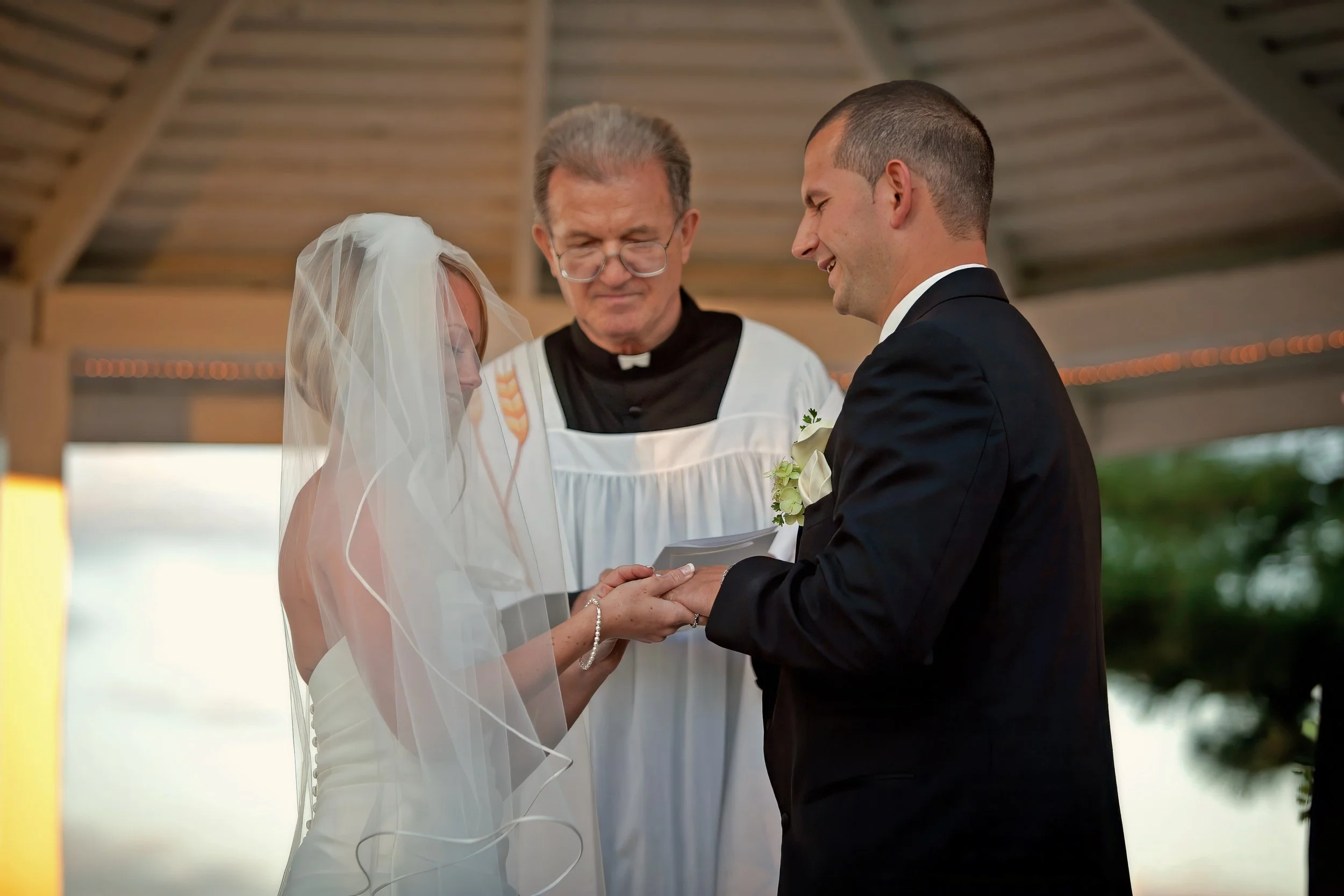 Wedding Ceremony in the Gazebo at Amarante’s Sea Cliff New Haven