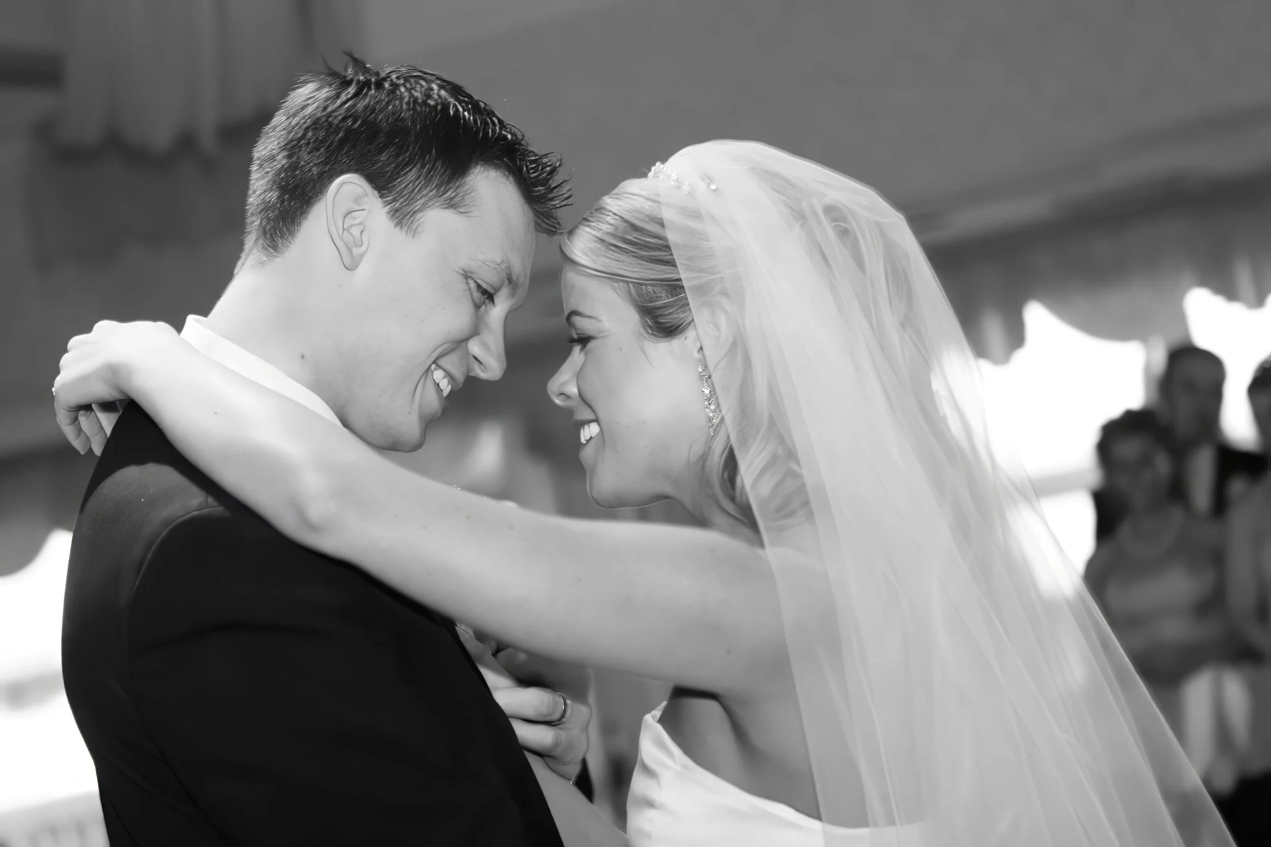 Black and White First Dance at Amarante’s Sea Cliff