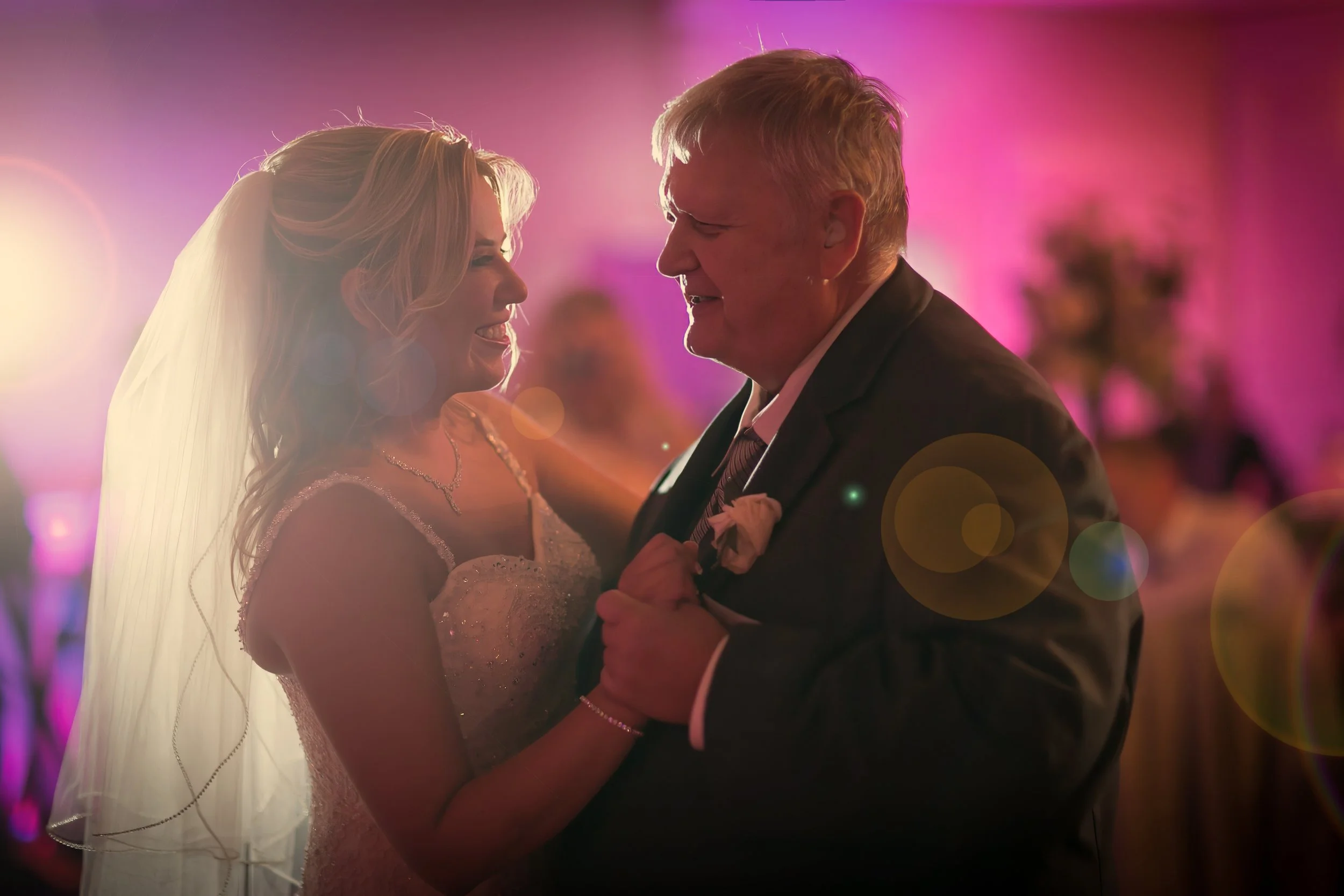 Creative Lighting Father Daughter Dance at Amarante’s Sea Cliff