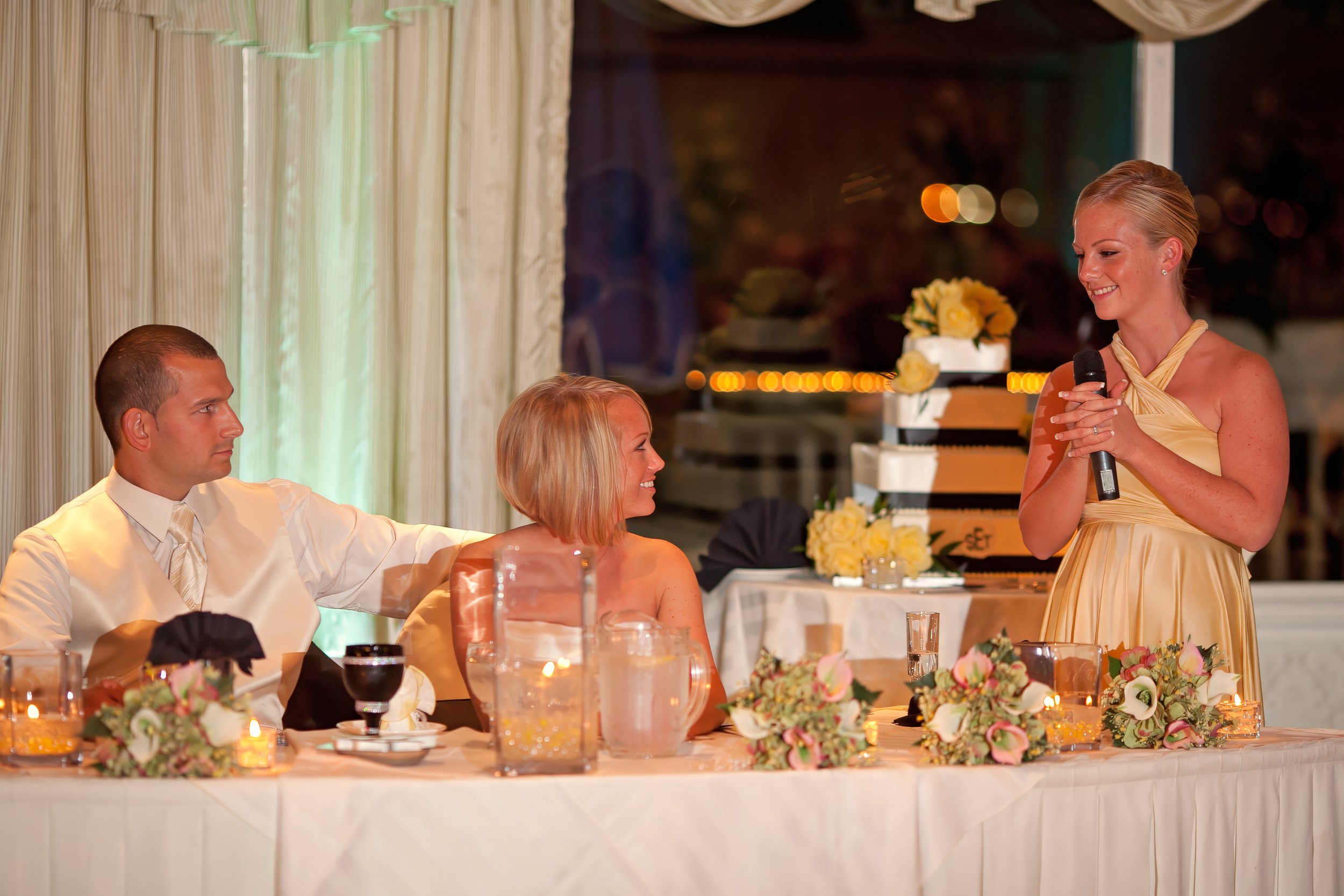 Wedding Toasts at Amarante’s Sea Cliff Reception