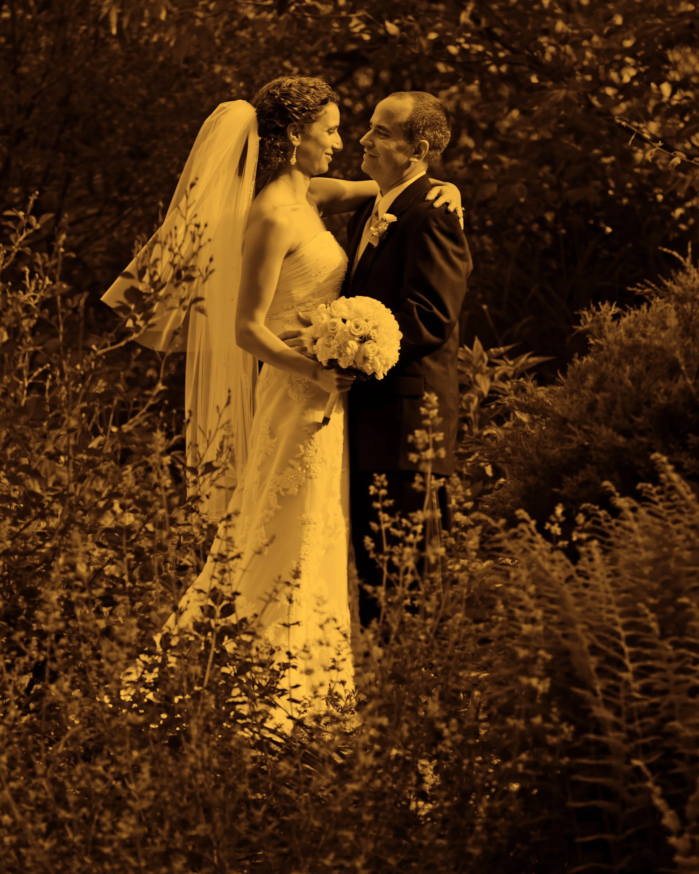Fine Art Garden Wedding Portrait