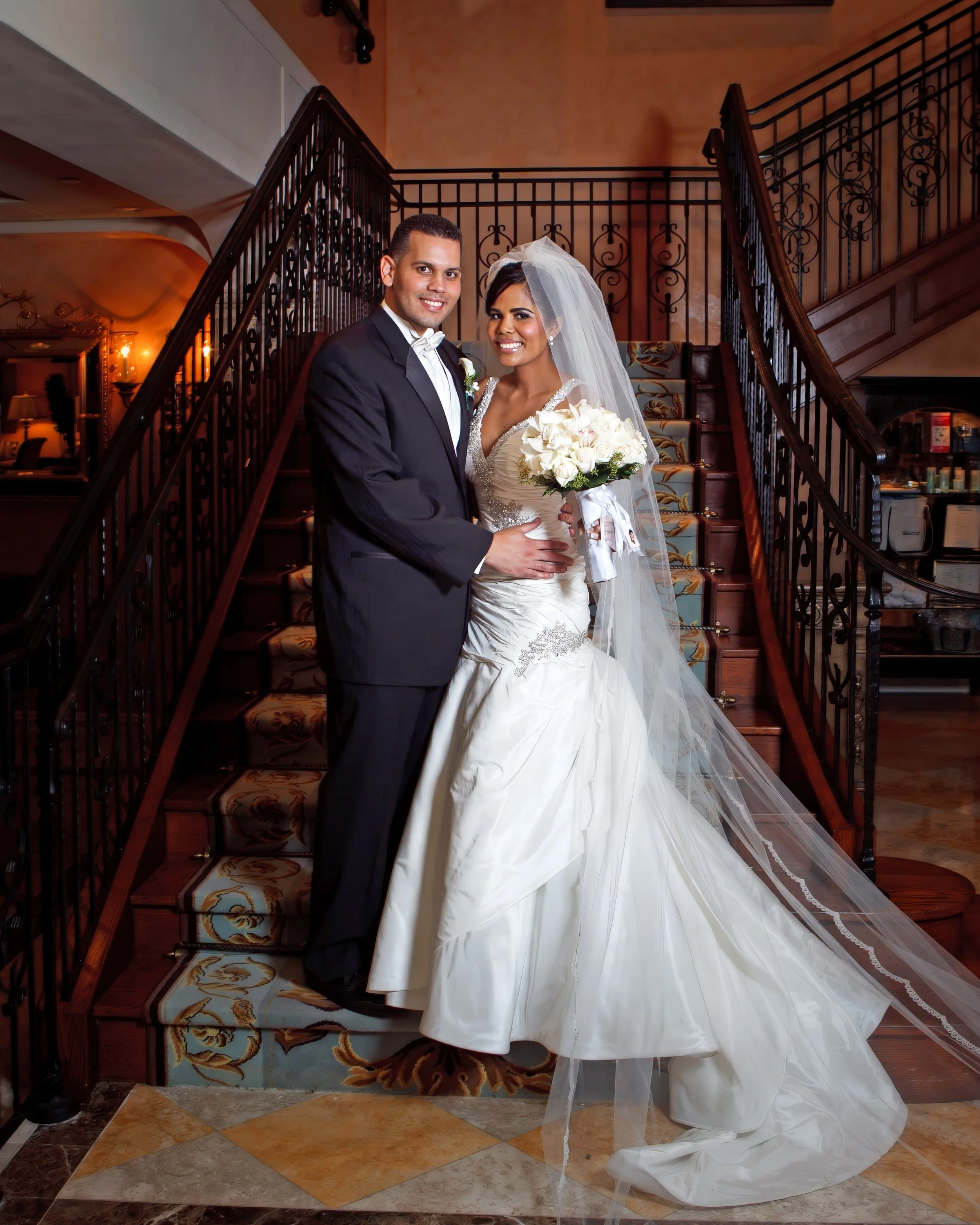 Full Length Staircase Portrait at Delamar Greenwich Harbor