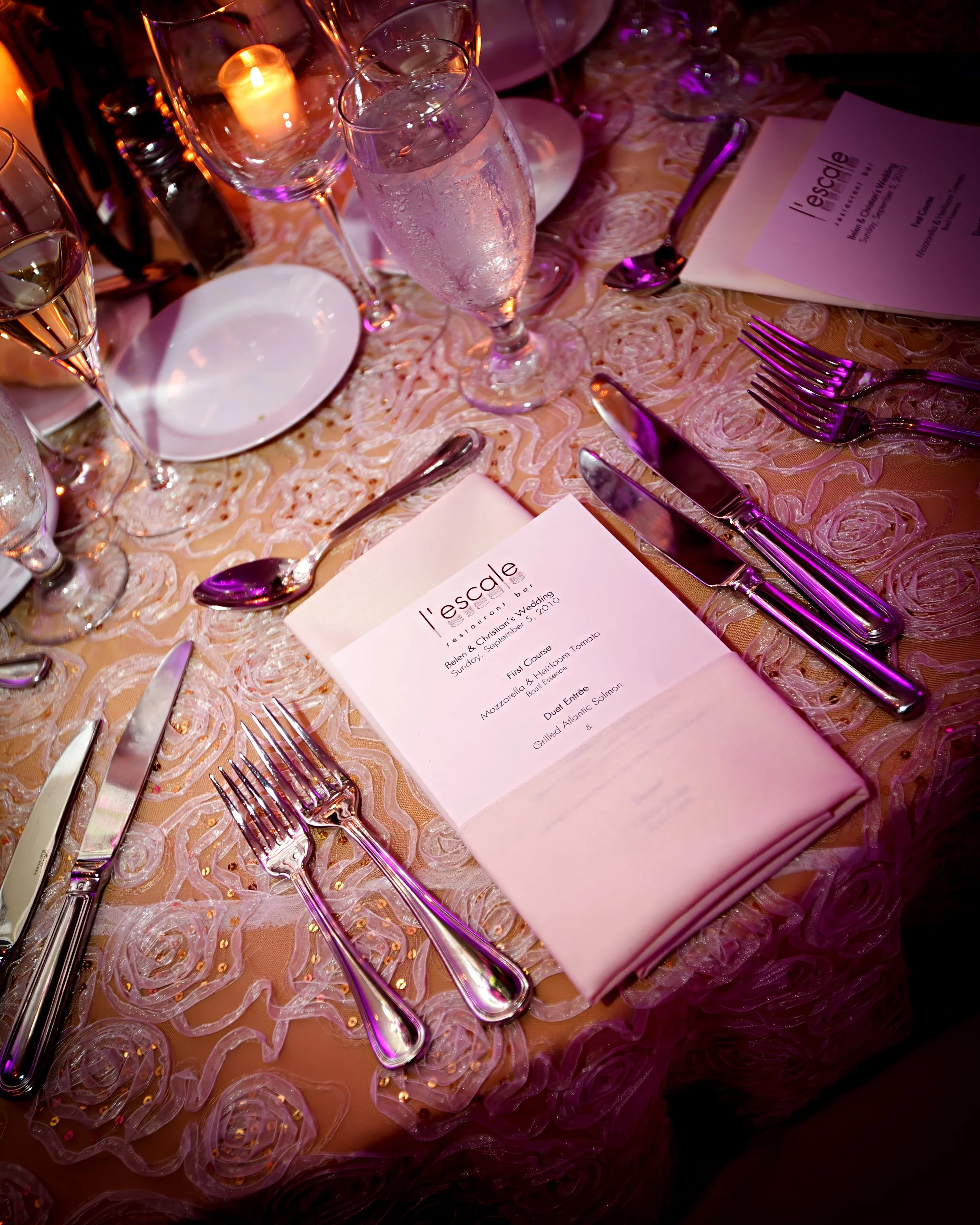 Wedding Table Setting at Delamar Greenwich Harbor