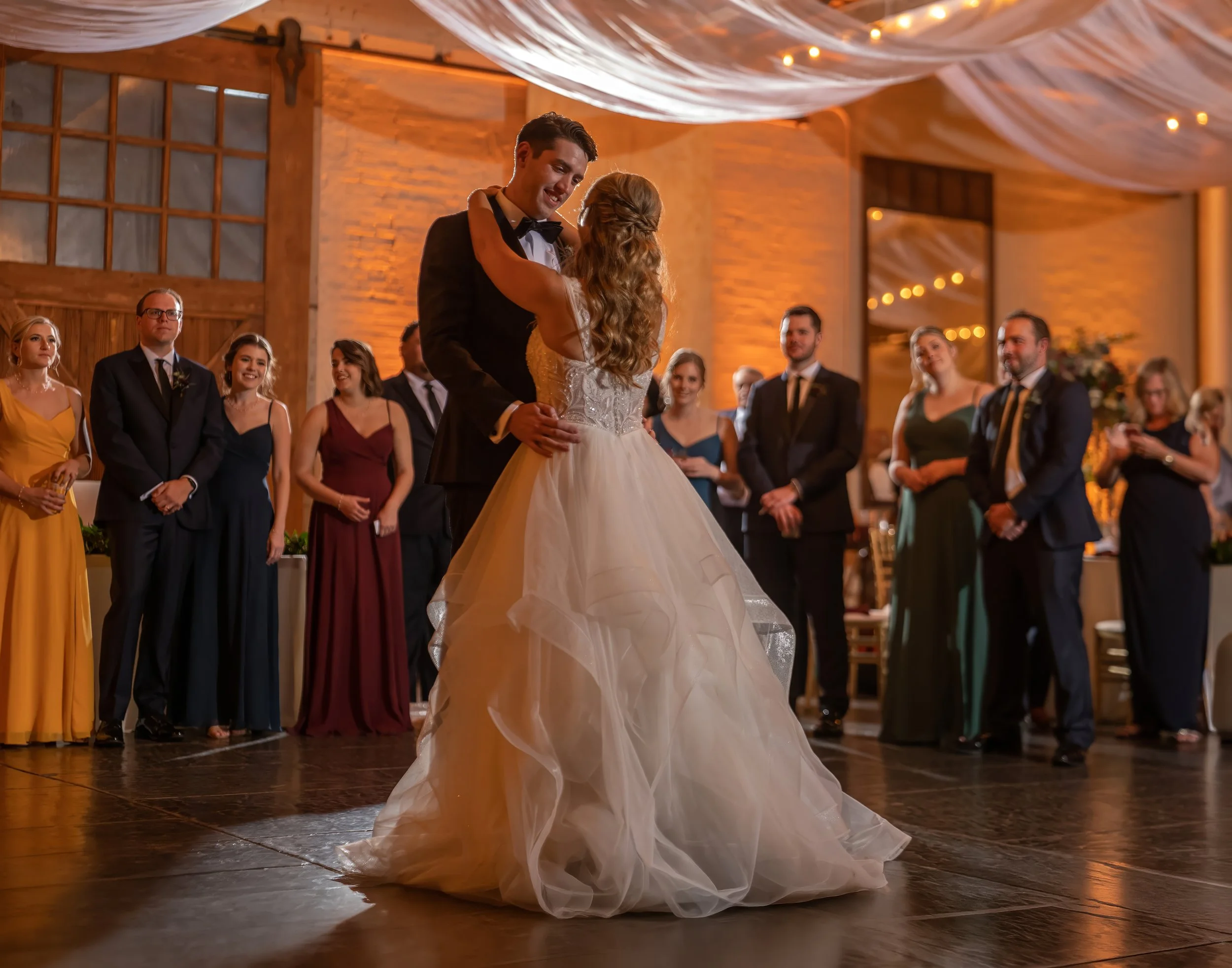 Bride and Groom First Dance in Savannah Station Ballroom