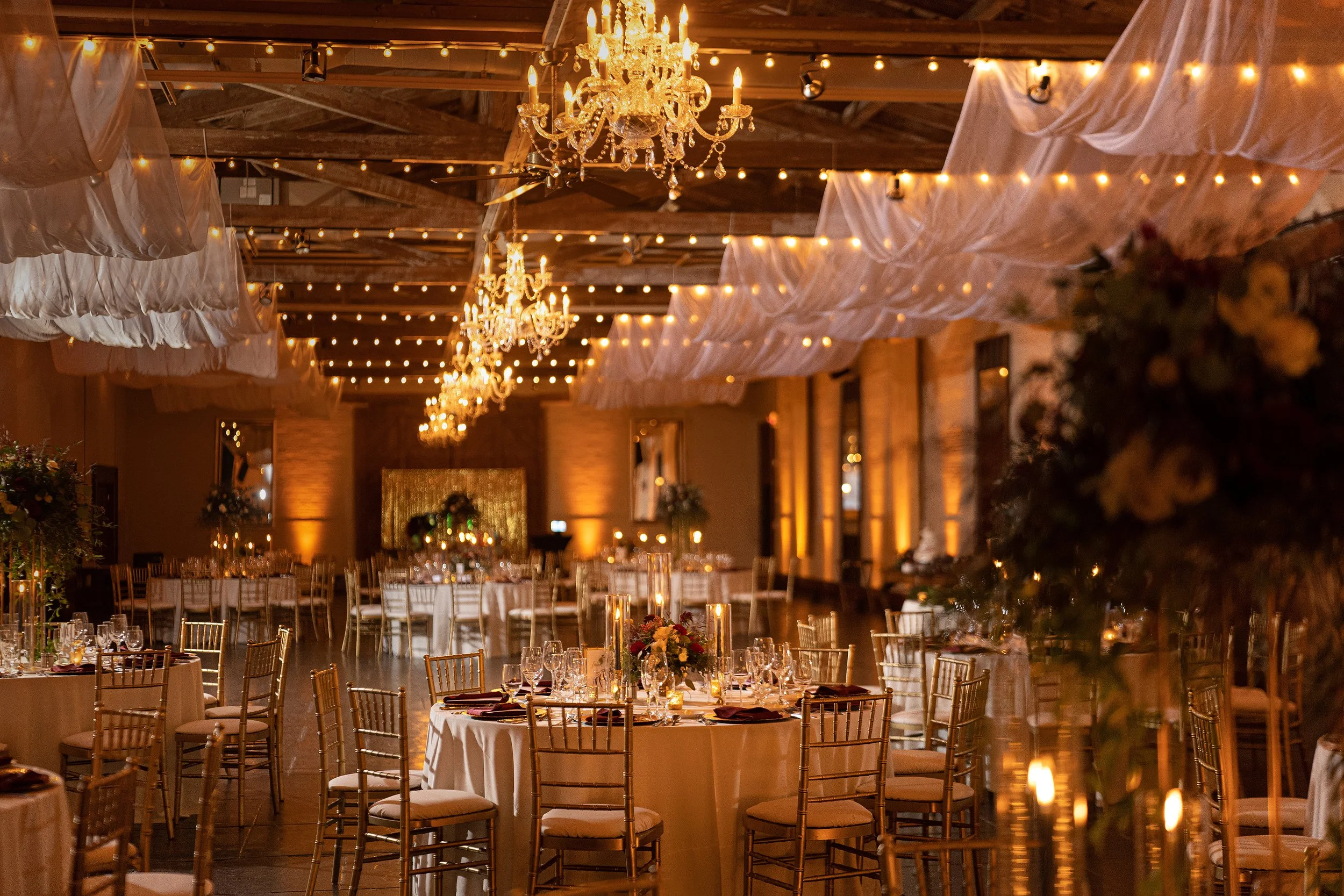 Savannah Station Ballroom Wedding Reception Overview
