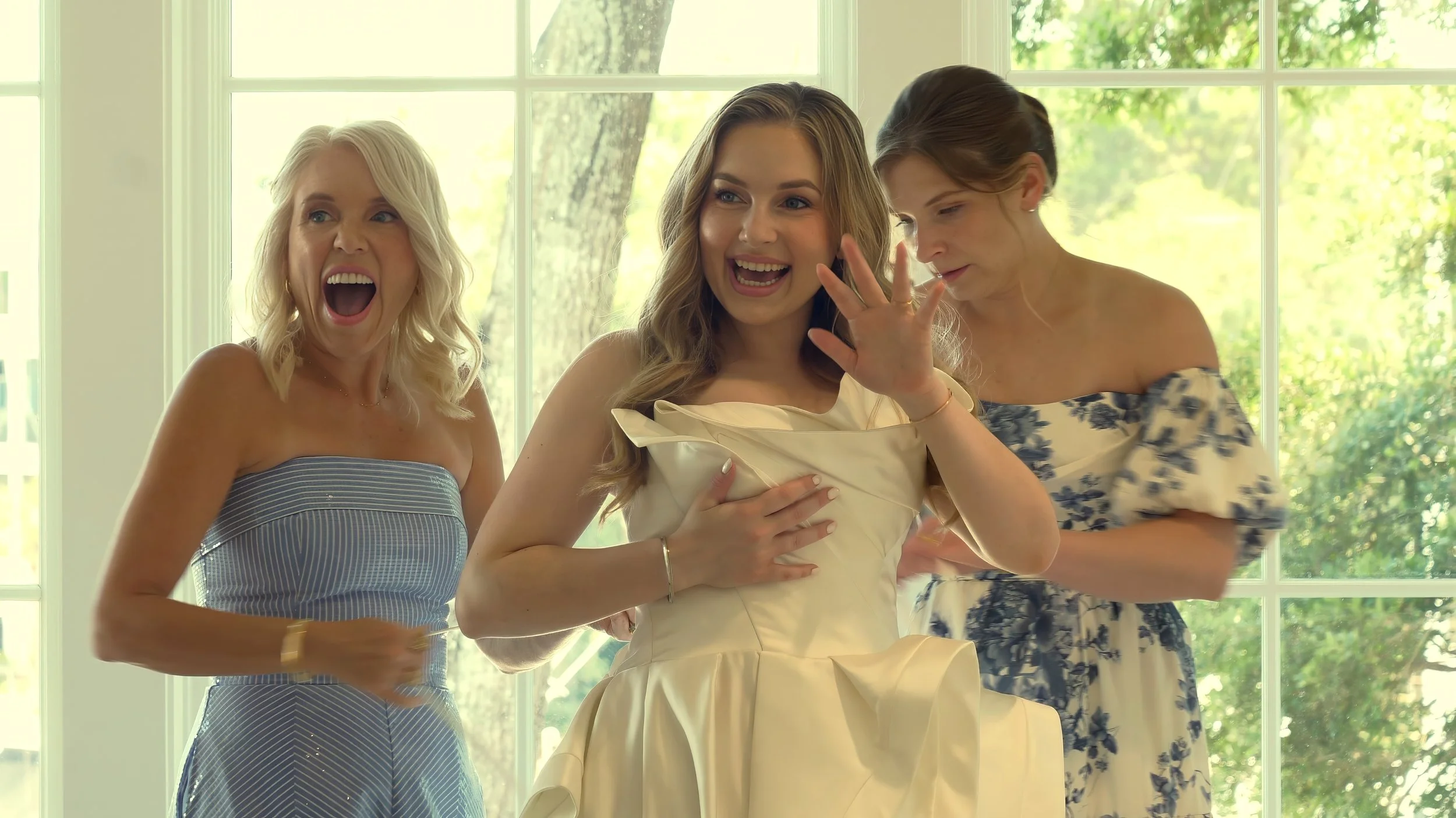 Bridal Morning Moments with Mother and Best Friend Hilton Head South Carolina Yacht Club
