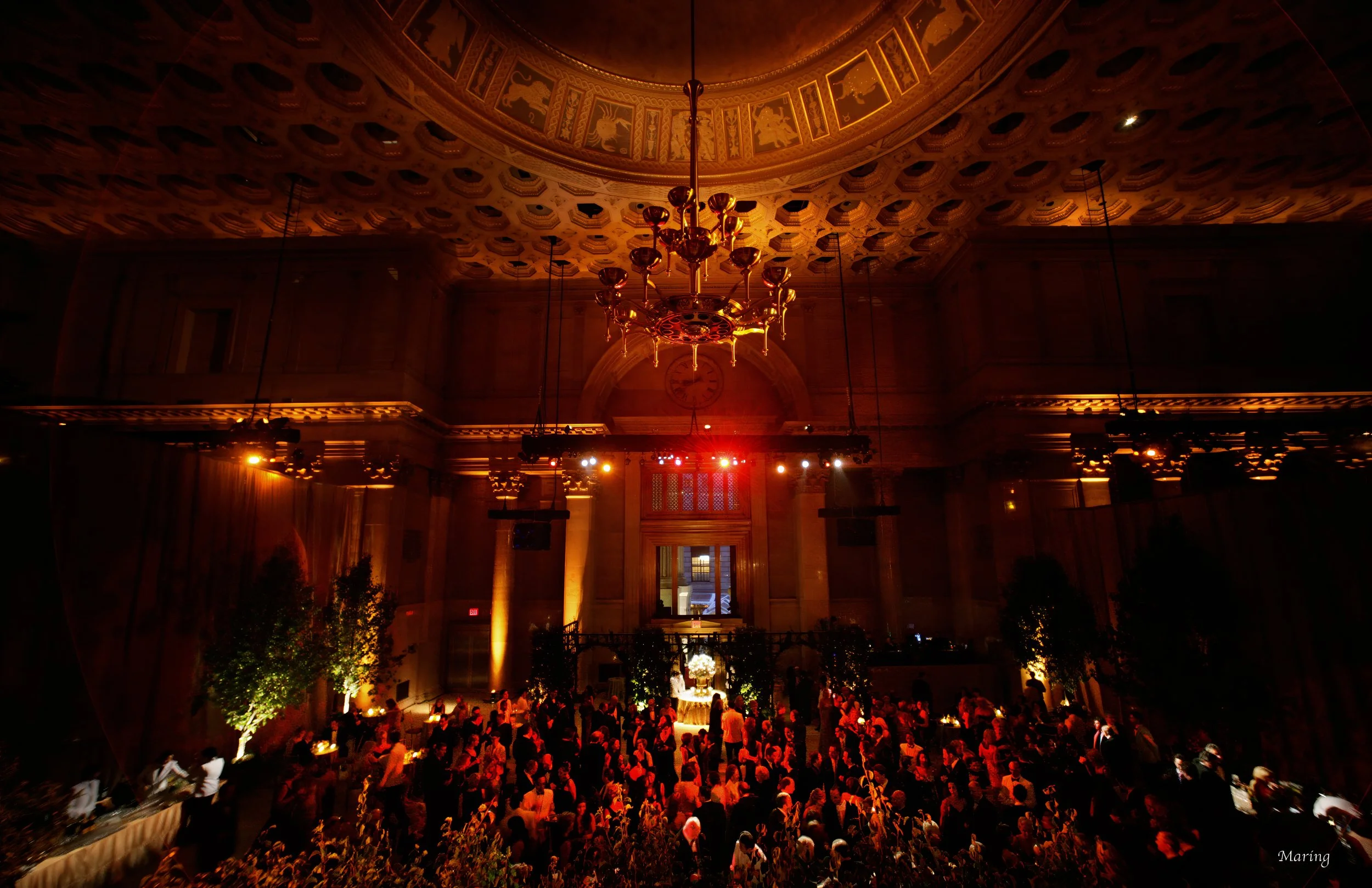 Guests celebrate beneath the dome at Cipriani Wall Street NYC