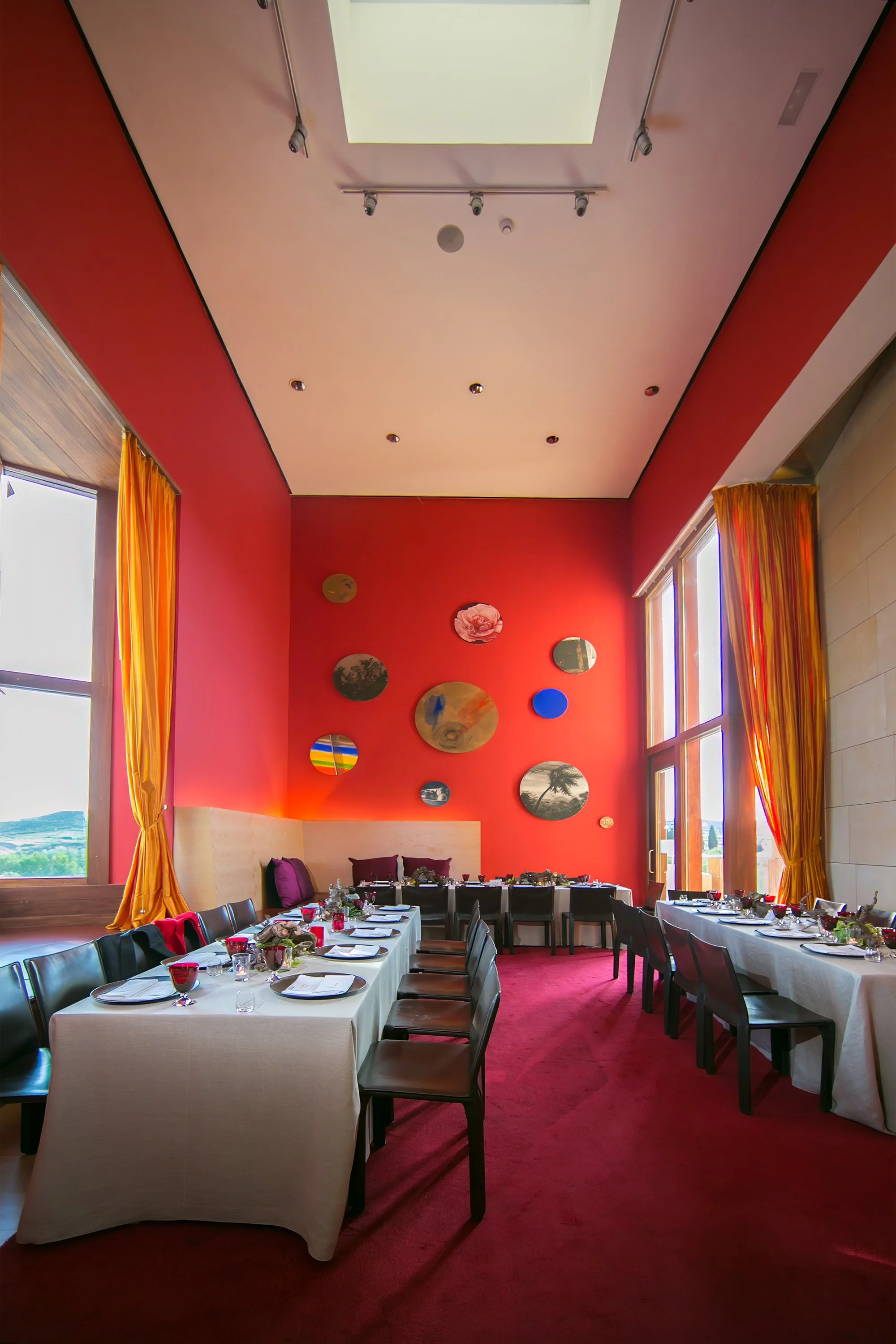 Dining room set for an intimate destination wedding