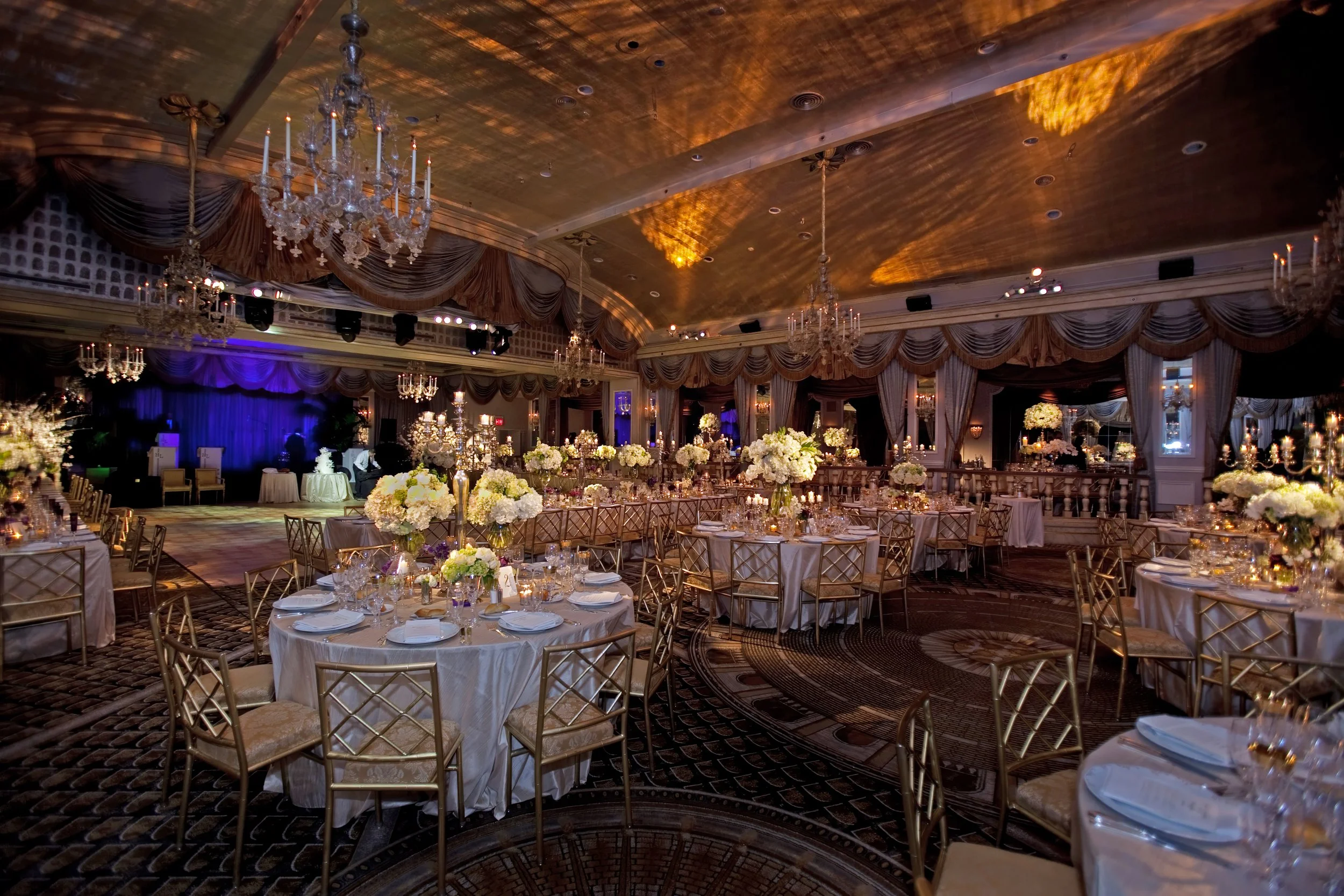 A bride's view of the intimate exchange of vows at a Pierre Hotel wedding ceremony.
