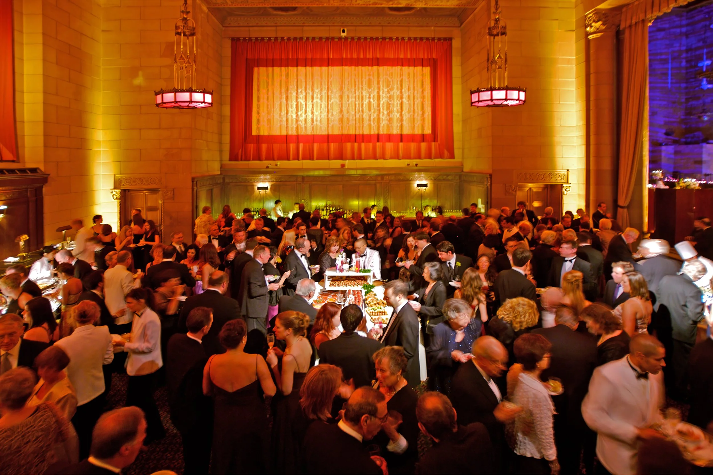 Cocktail Hour on the Mezzanine at Cipriani 42nd Street Wedding Reception