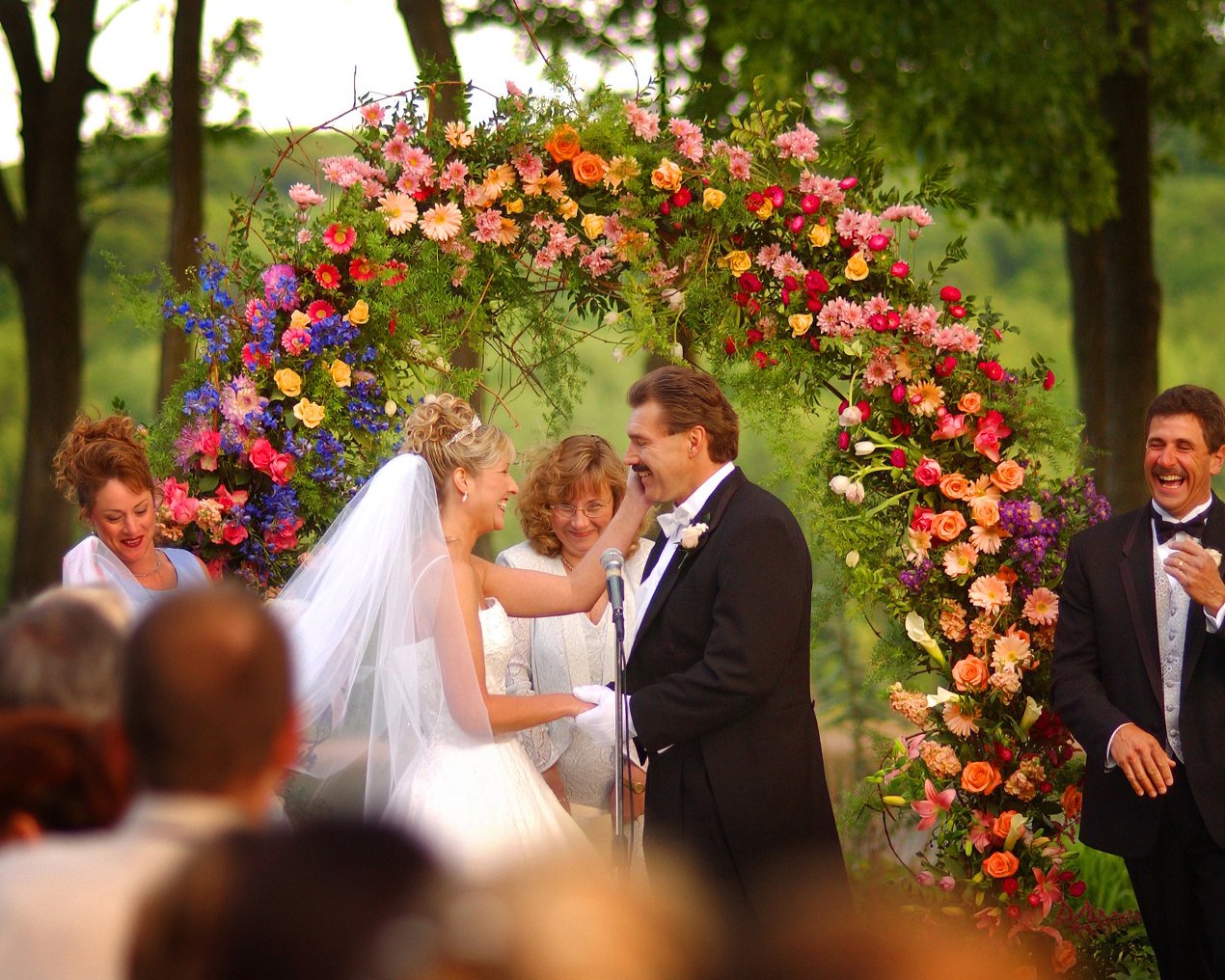 Authentic wedding moment during the ceremony at Saint Clements