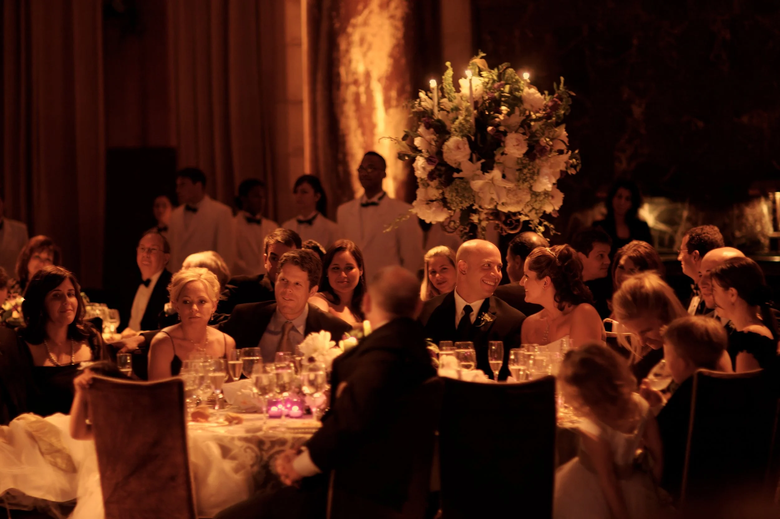 Romantic Bride and Groom Portrait in the Tapestry Room at Cipriani 42nd Street