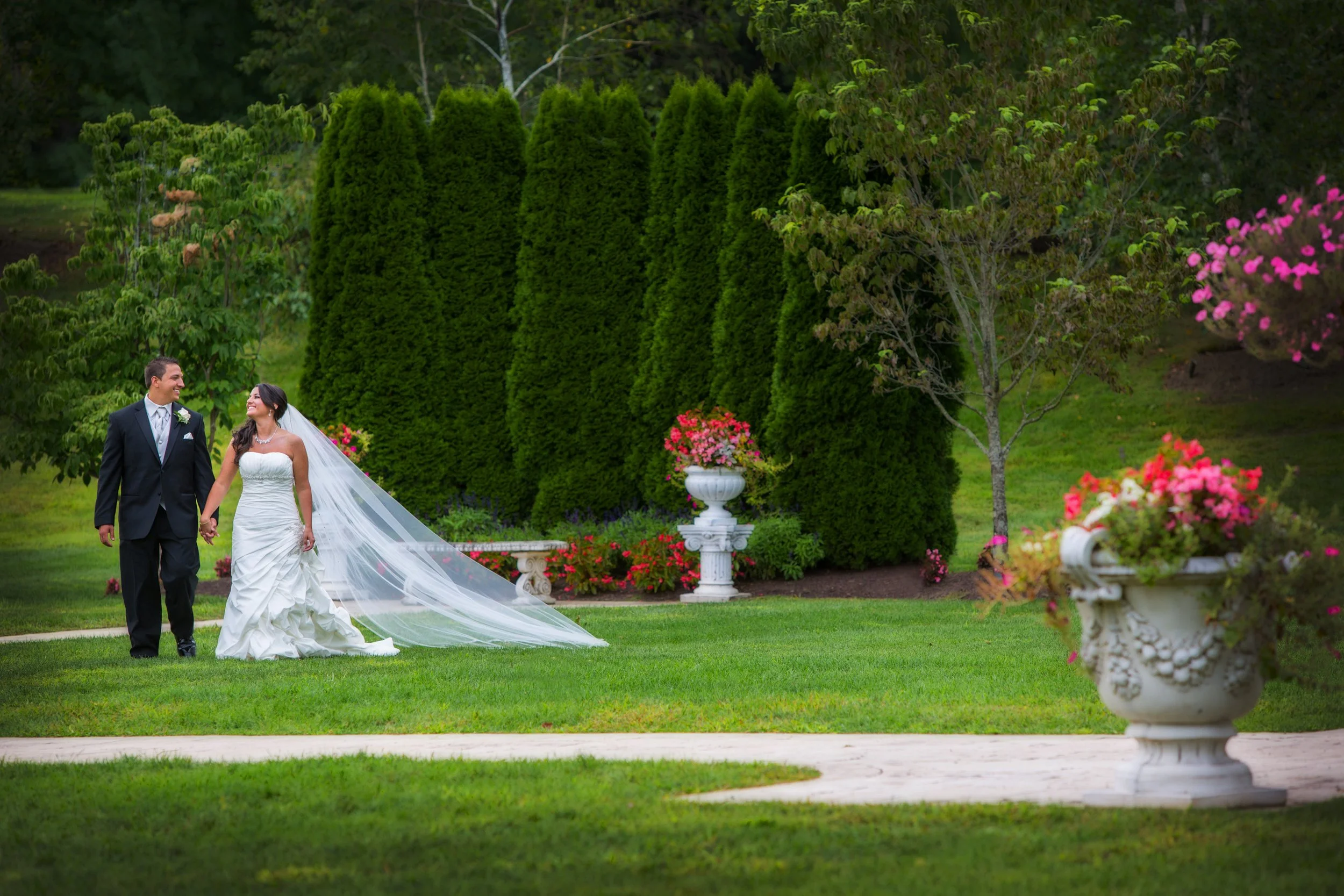 Waterview Wedding Monroe CT Portraits of the Bride and Groom
