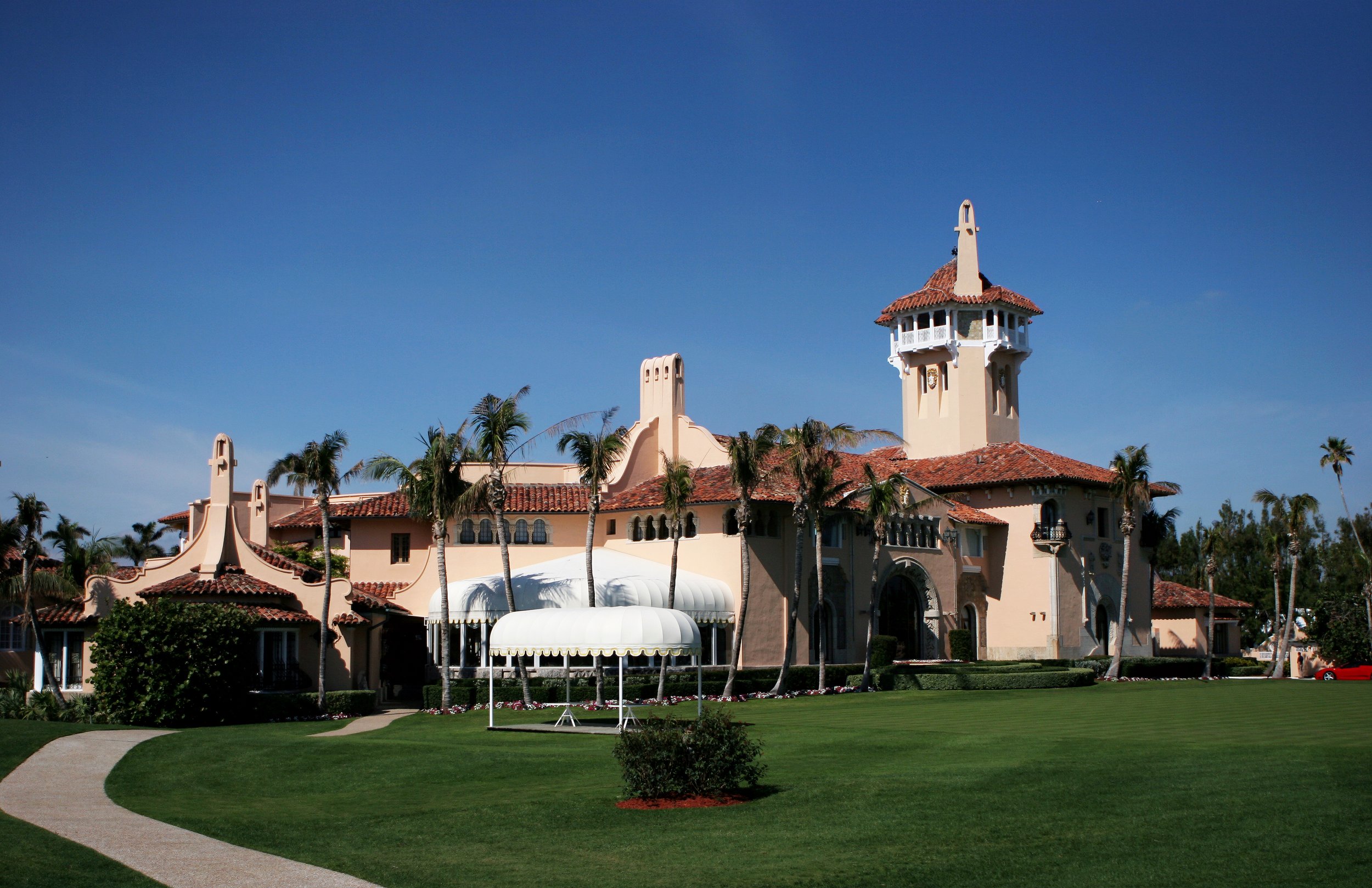 Exterior view of Mar-a-Lago Club in Palm Beach