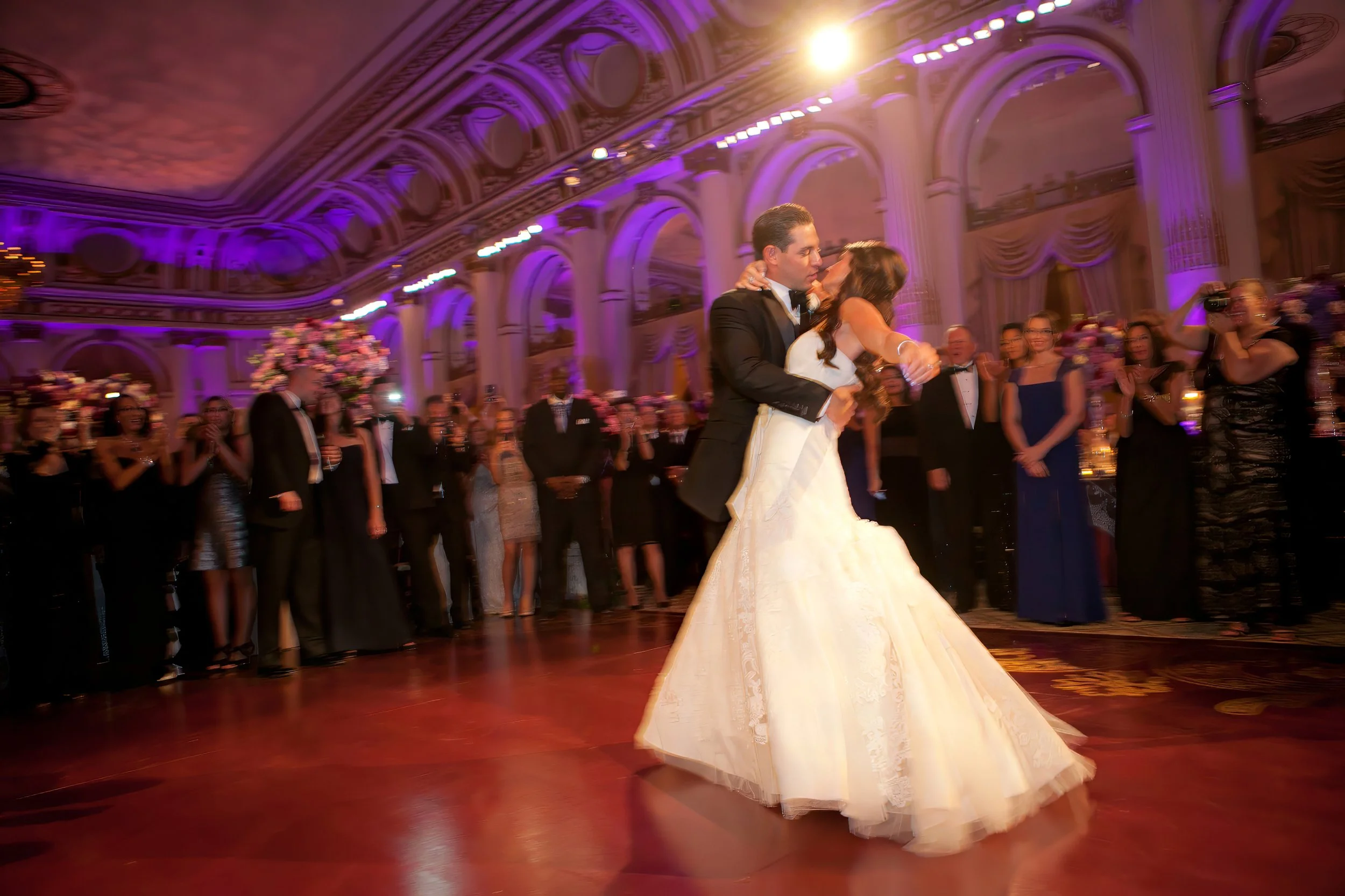First dance kiss at The Plaza Hotel NYC