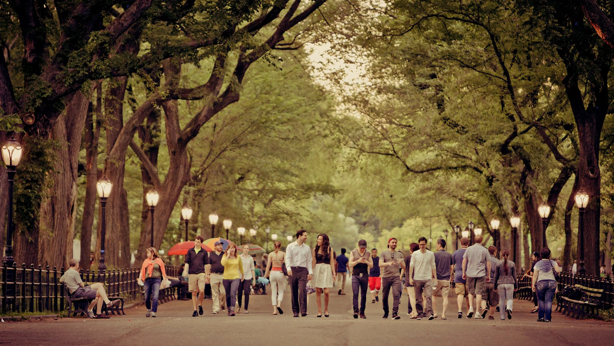 Engaged couple photographed in Central Park by Maring Visuals.