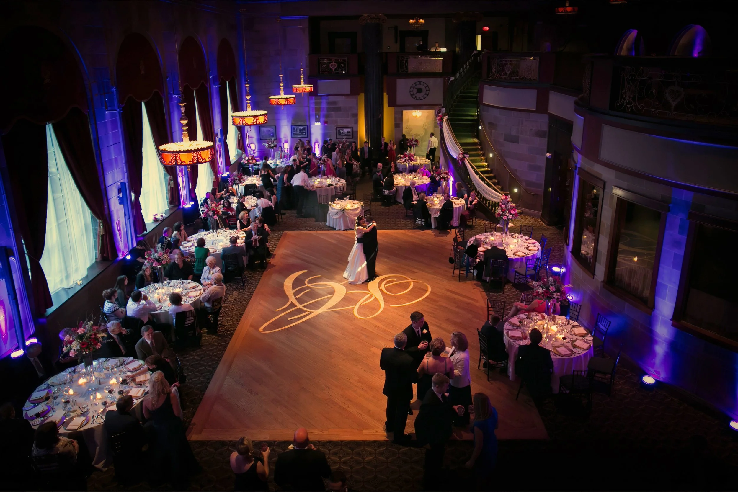 First dance inside The Society Room of Hartford during Connecticut wedding reception
