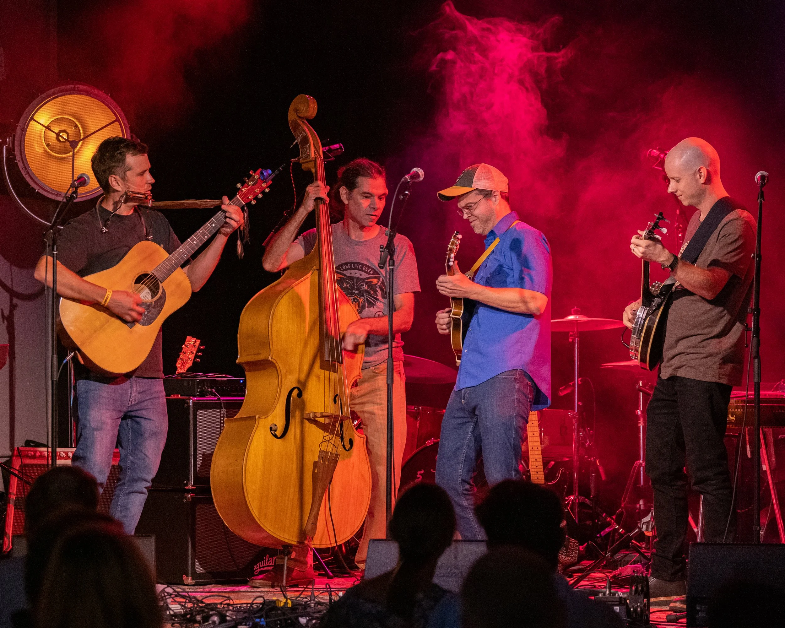 Live music and entertainment at Victory North in Savannah during a corporate celebration, creating a lively atmosphere for attendees.