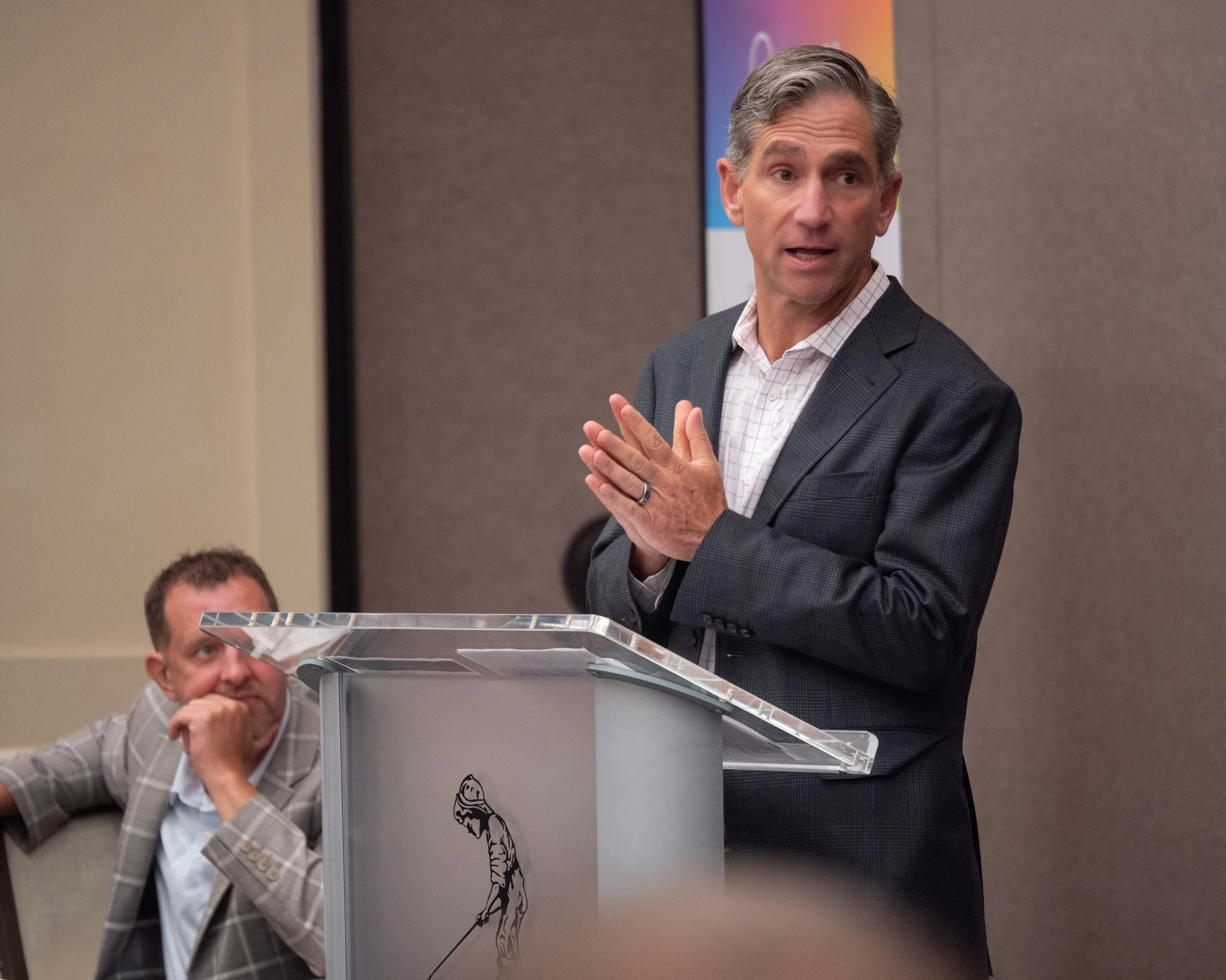 Speaker presentations at a corporate event at Pinehurst Resort