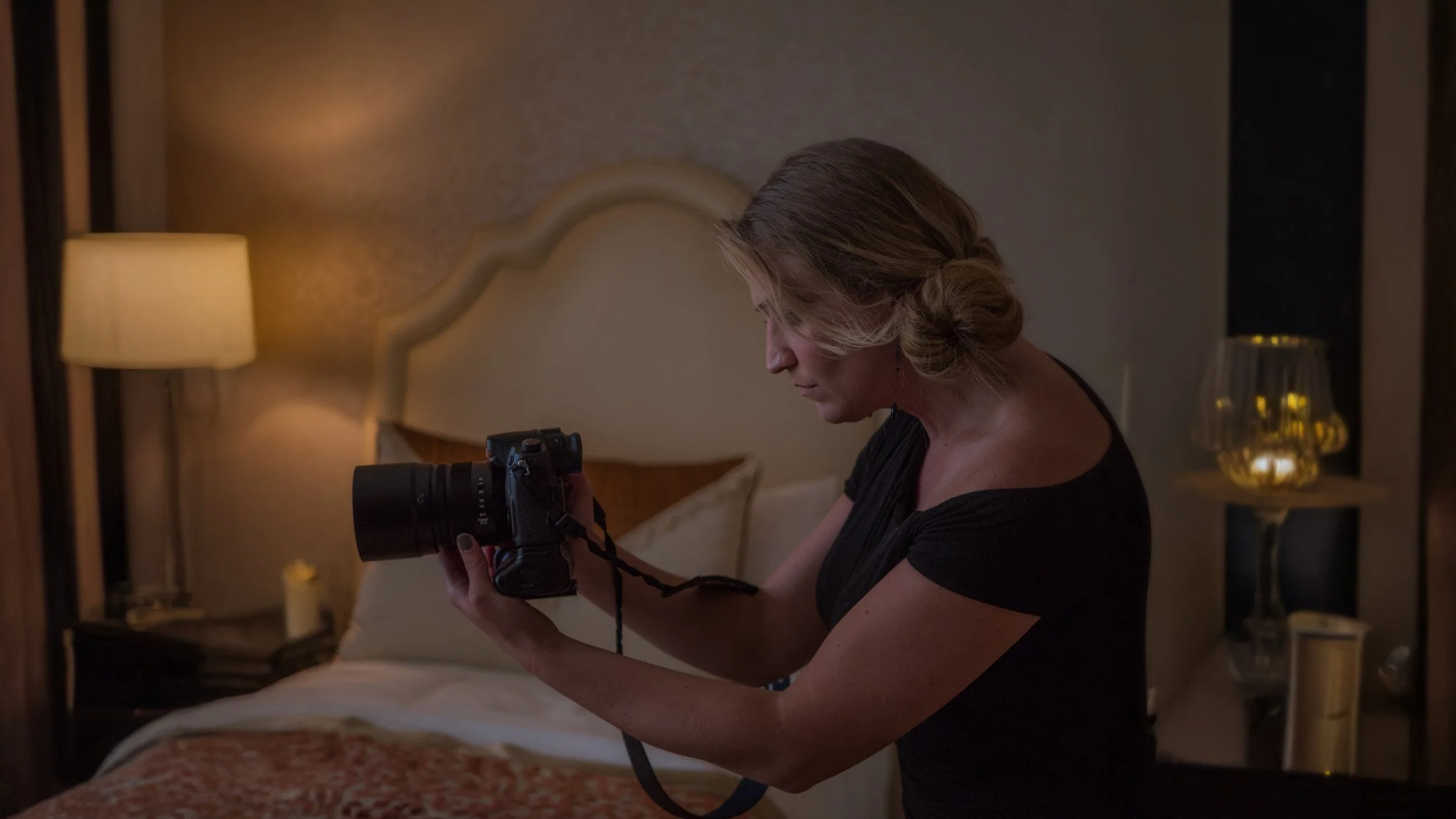 Savannah wedding photographer Jennifer Maring working at an event
