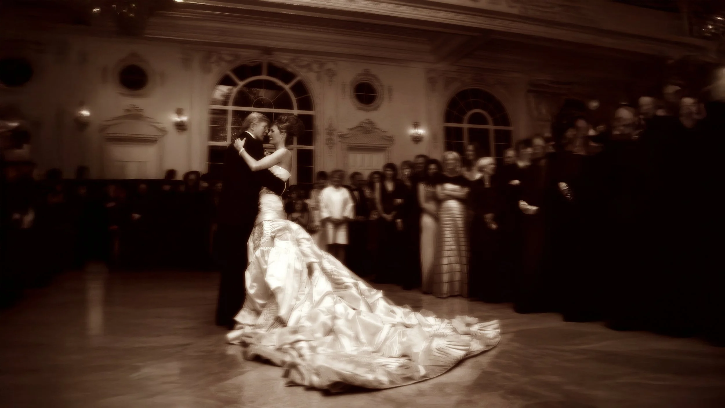 Celebrity wedding photographer Charles Maring captures the first dance of Donald and Melania Trump at Mar-a-lago in Palm Beach