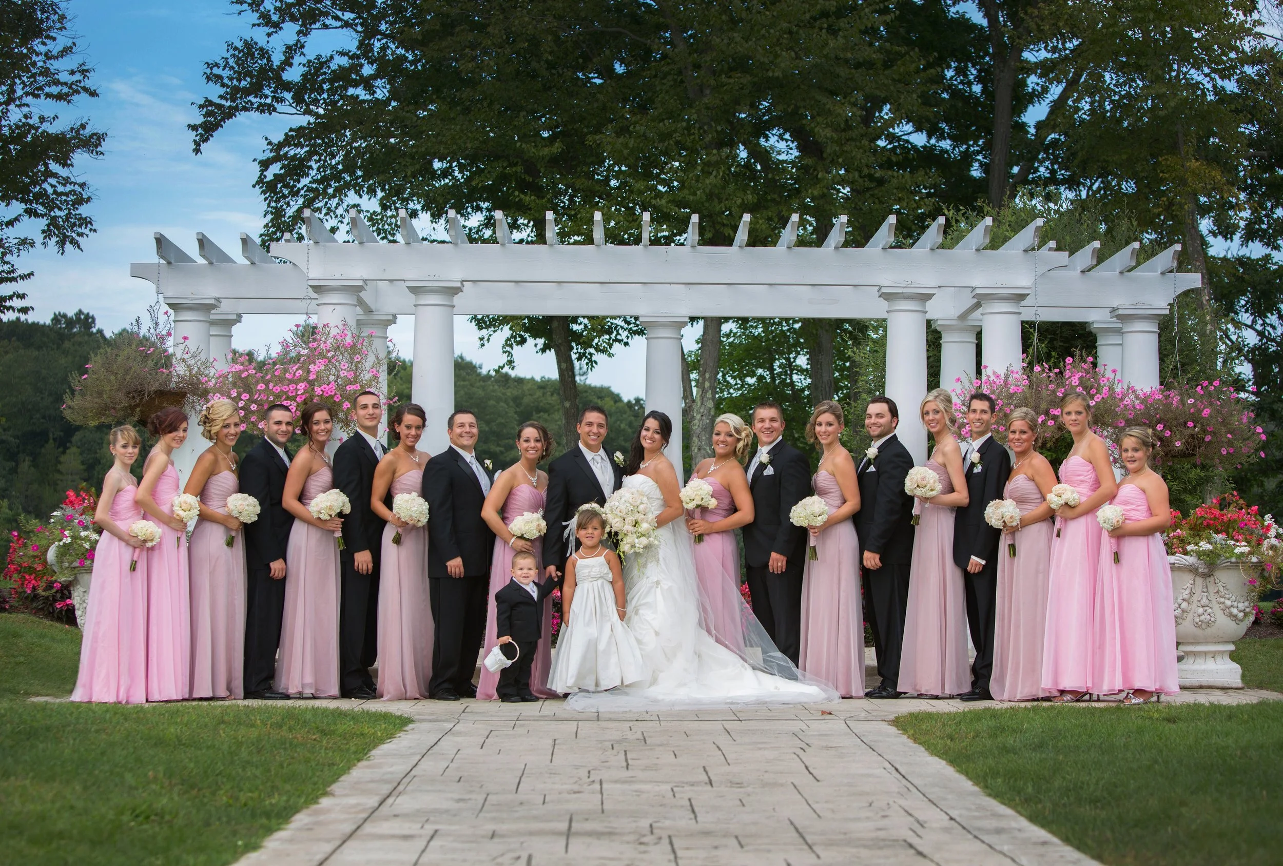 Wedding party portraits at Waterview in Monroe, CT